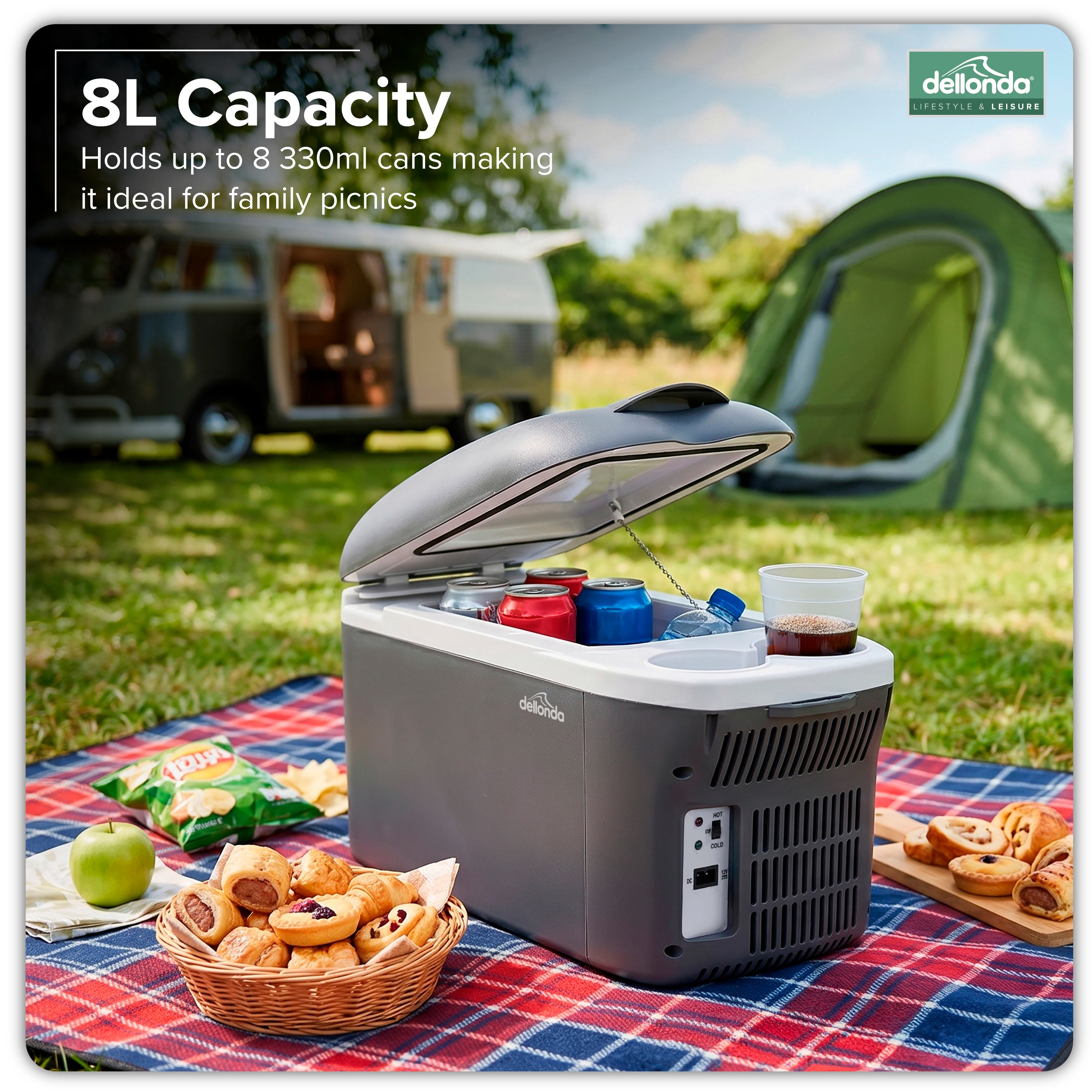8L Portable Cool Box 12V - DL166