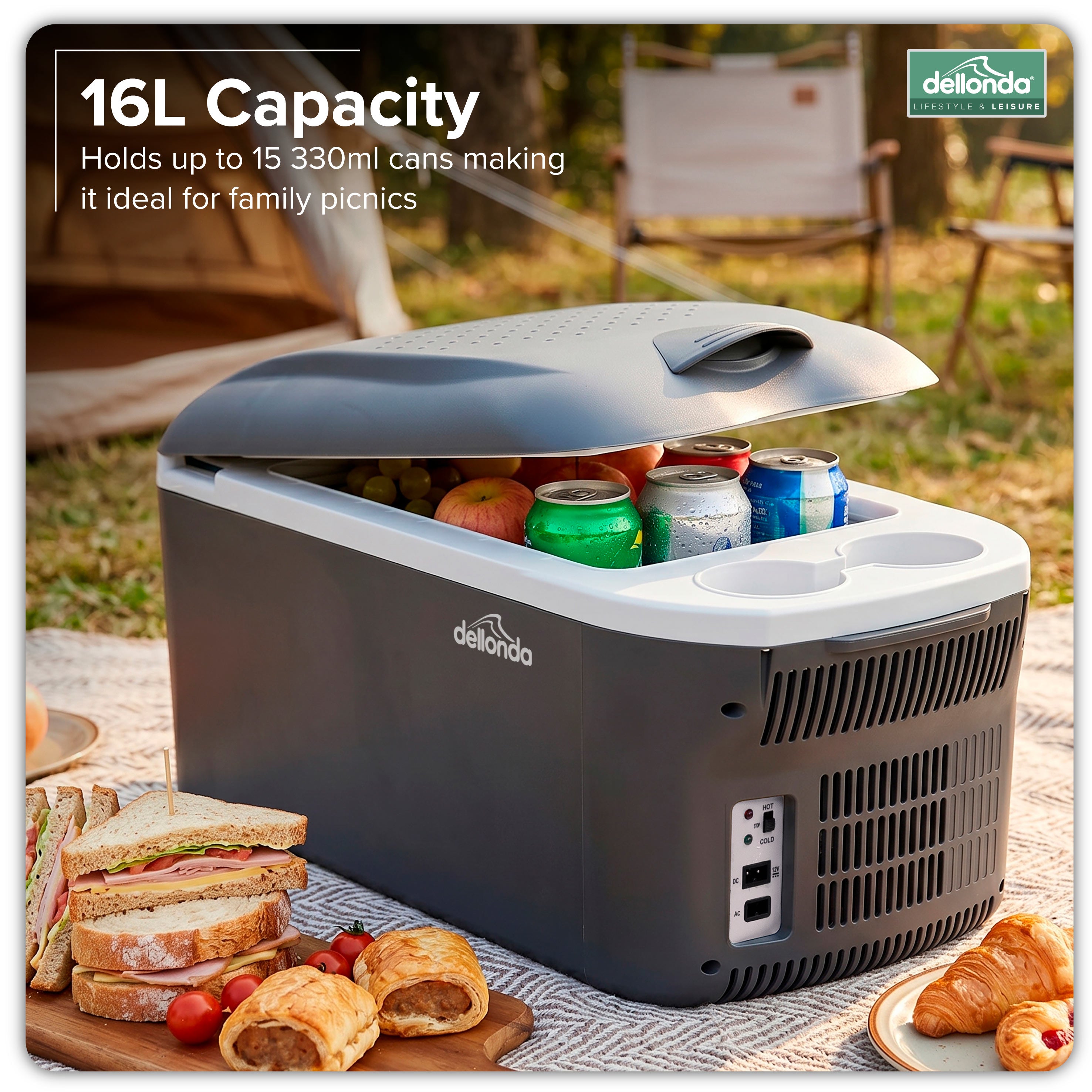 16L Portable Cool Box 12V/230V - DL167