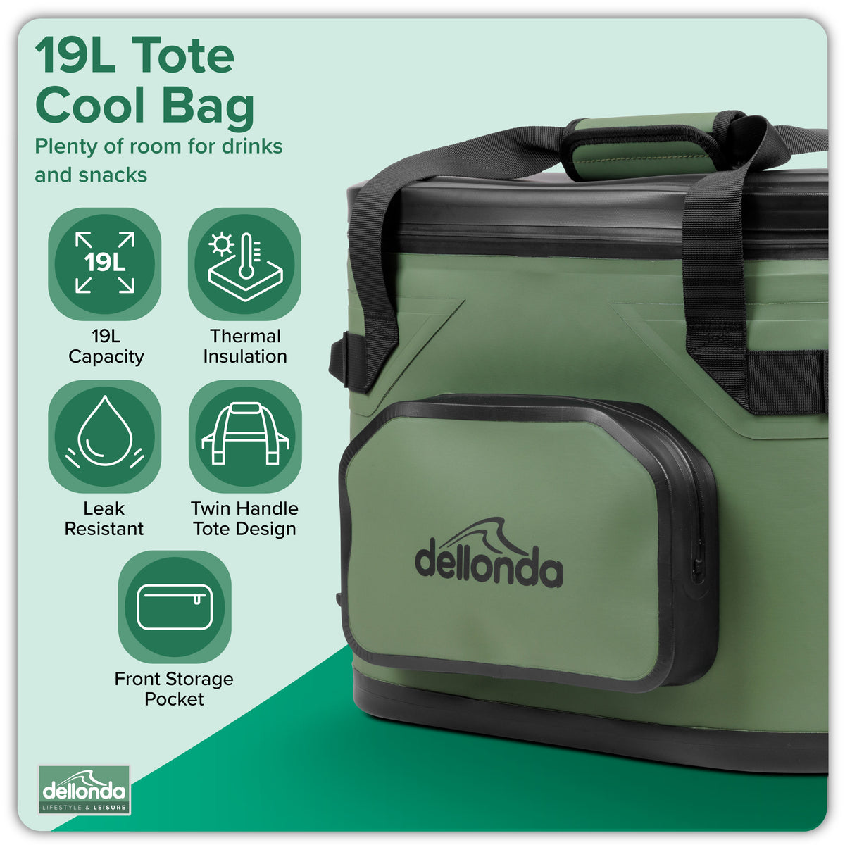 Insulated Cool Bag Tote 19L with 30 Can Capacity - DL184