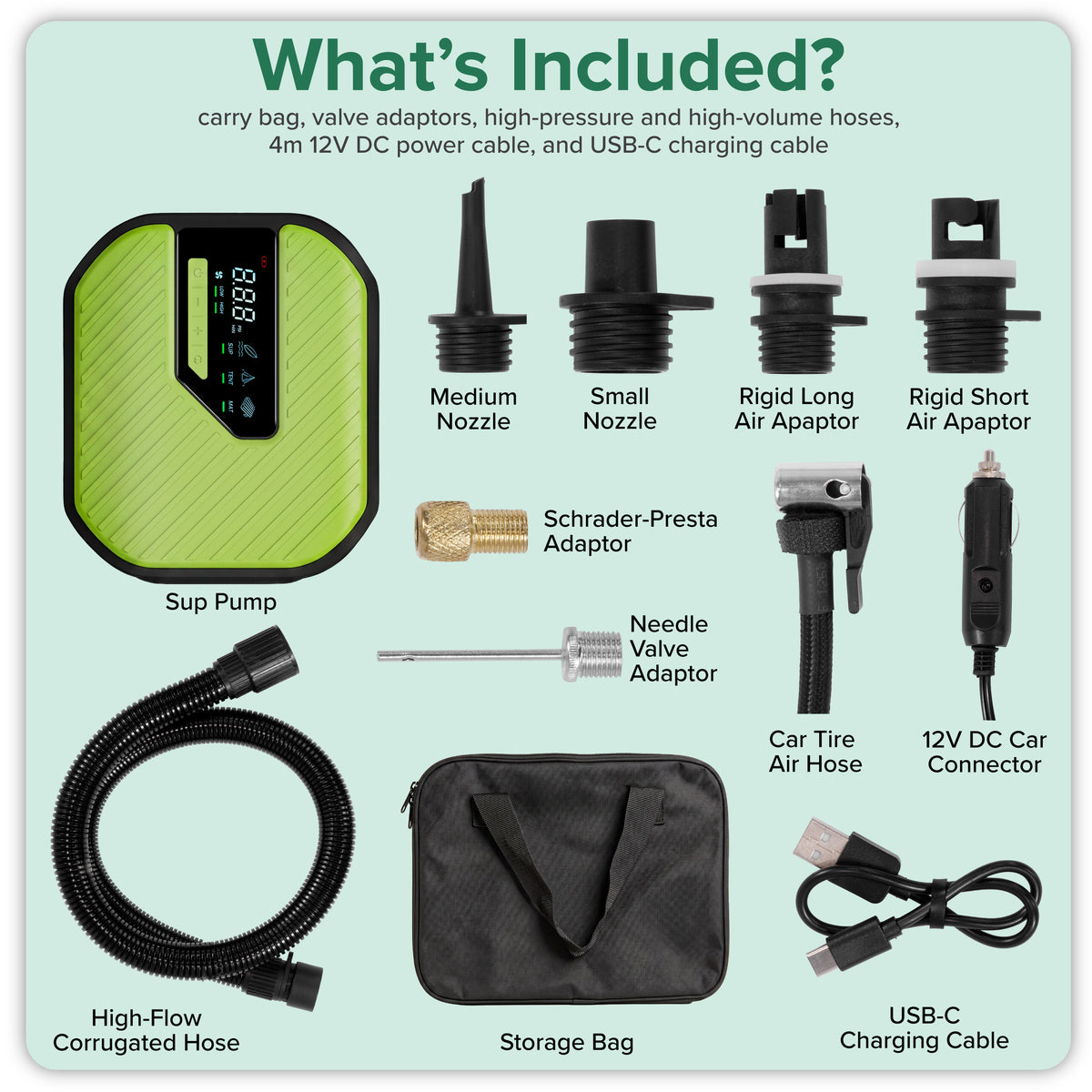 Rechargeable & 12V DC Electric SUP Pump - DL185