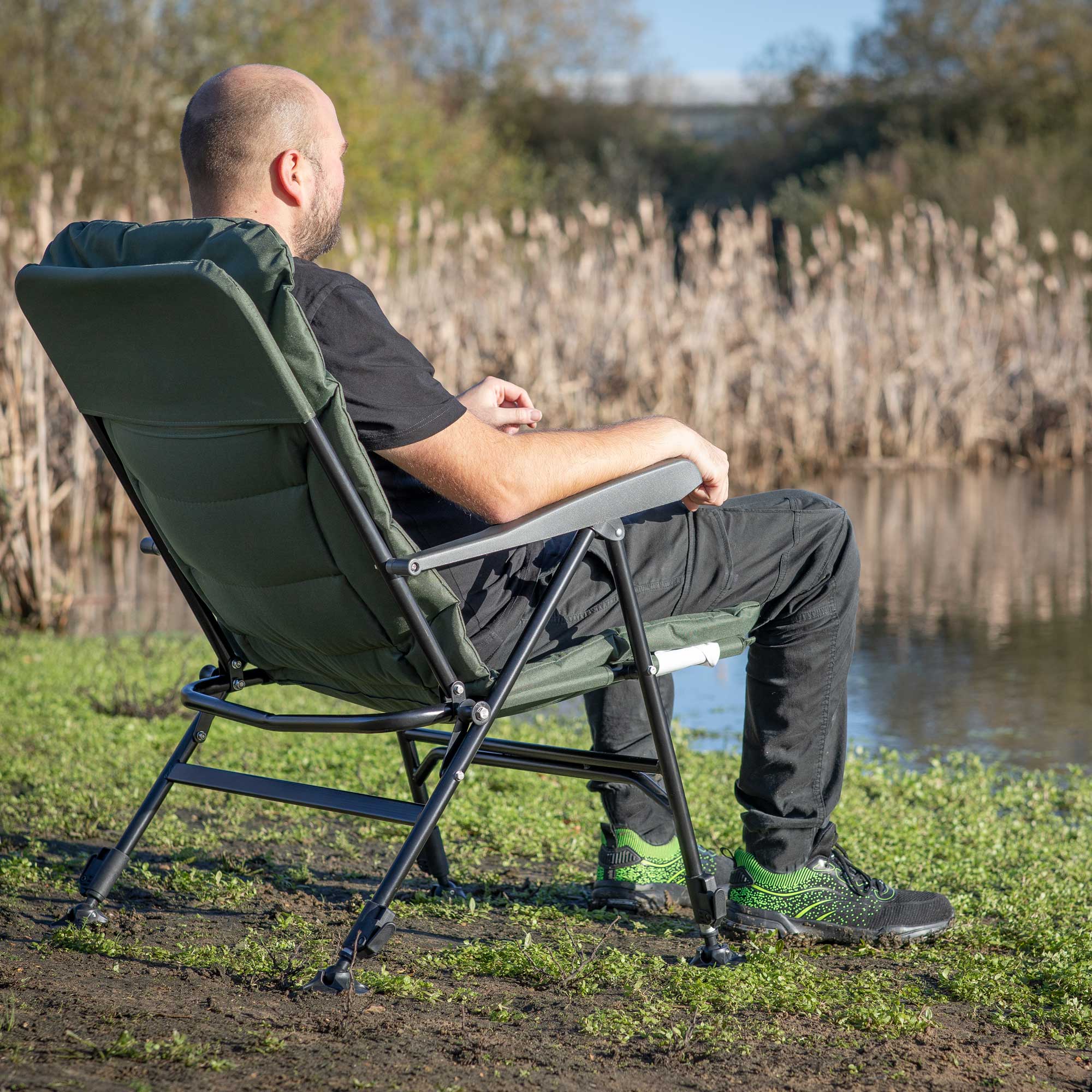 Dellonda DL74 Fishing Chair Action shot - lifestyle