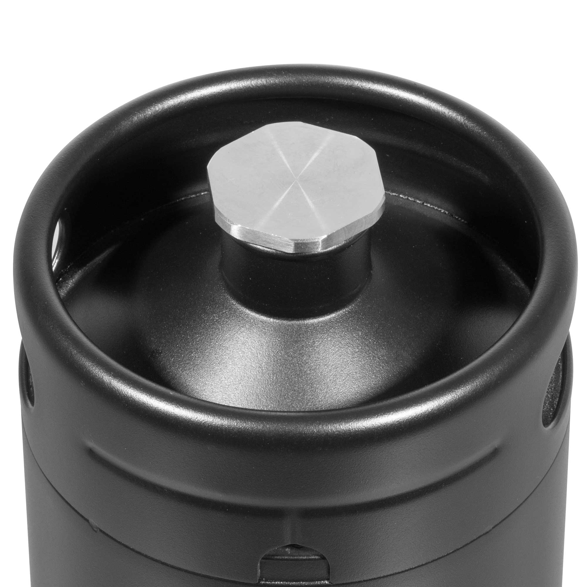 Baridi Stainless Steel Growler Keg 2L, Matte Black suitable for Soft Drinks and Beer- DH99 - Dellonda