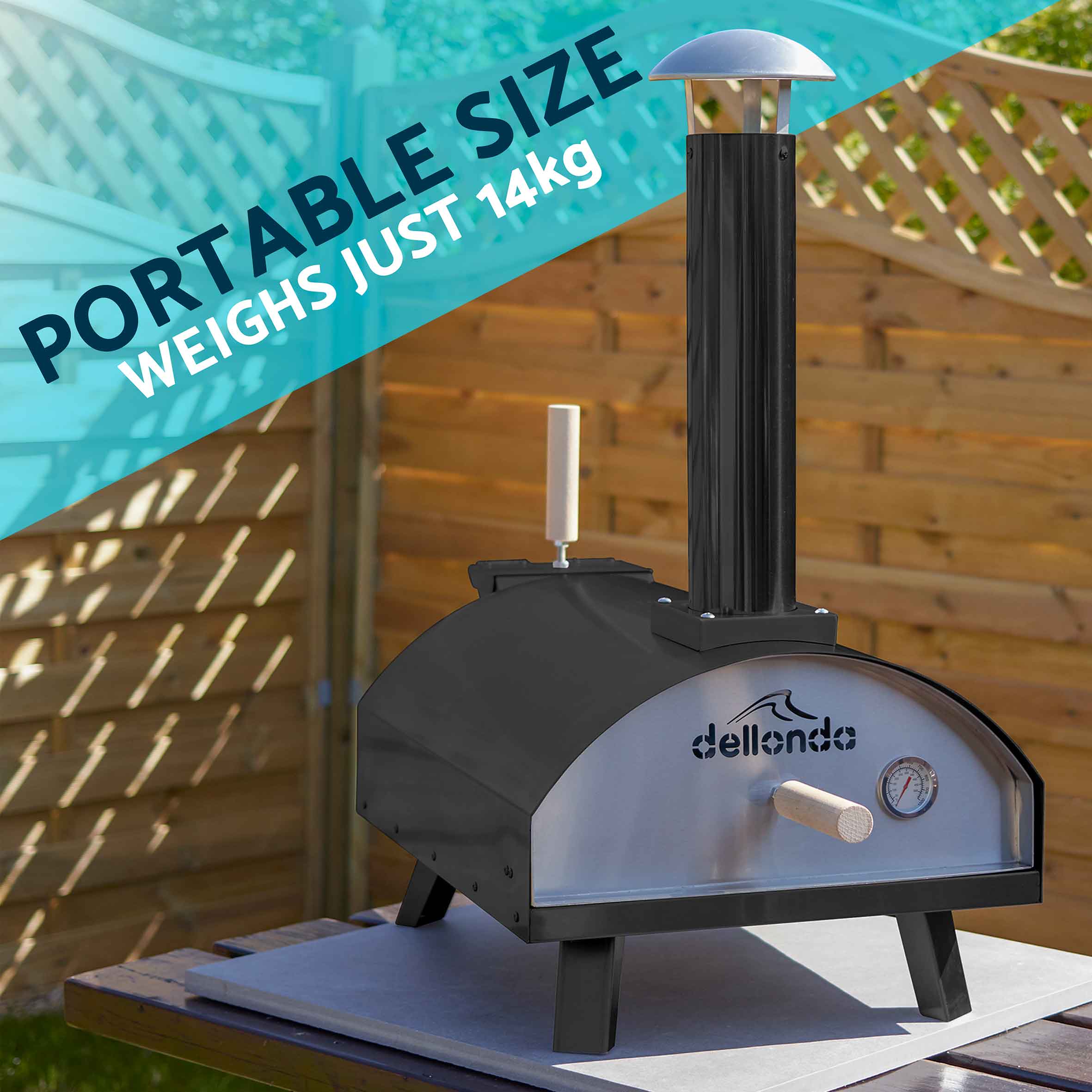 Dellonda DG10 Outdoor Pizza Ovens Outdoor - wood - fired - pizza - oven - smoker - garden - 3