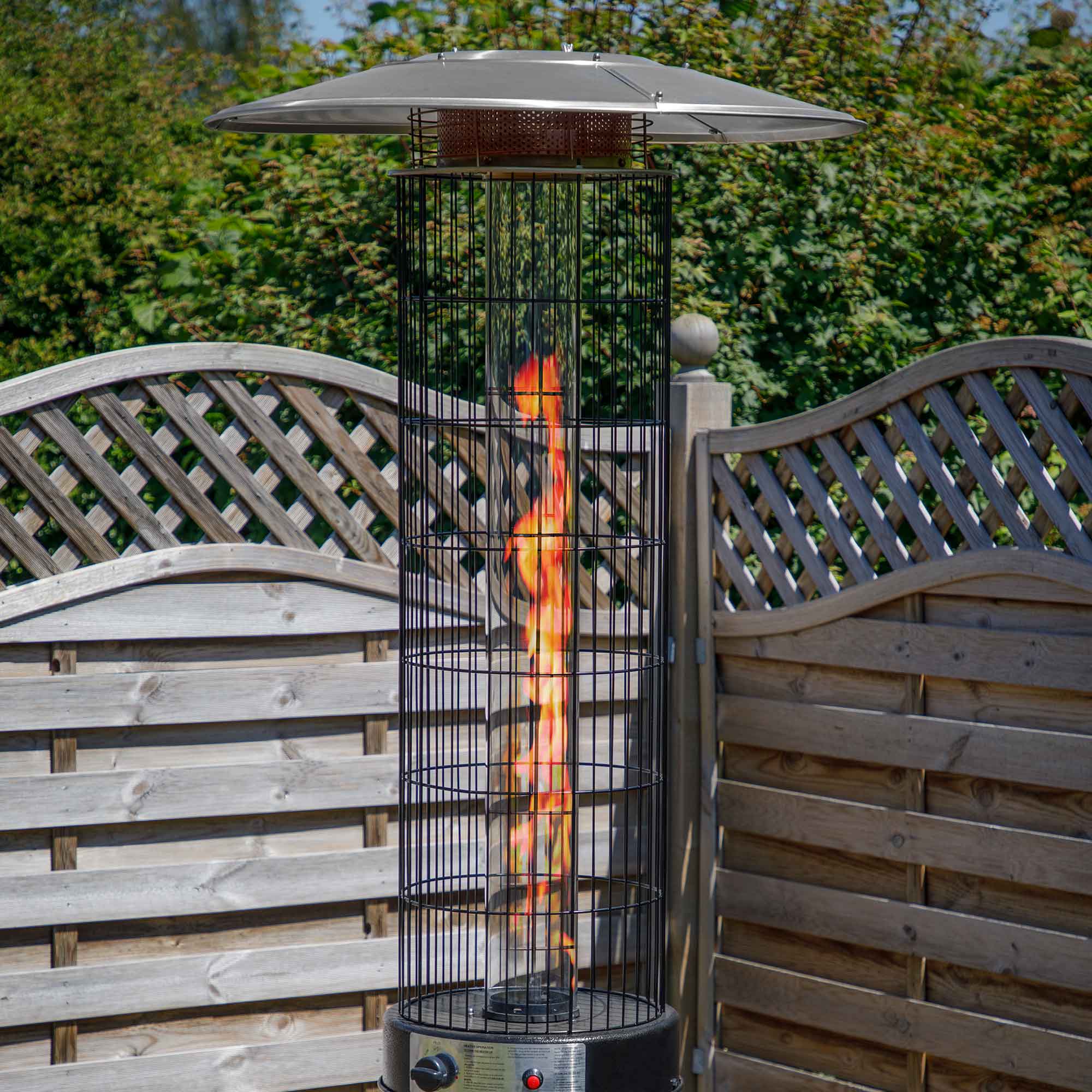 Dellonda DG124 Patio Heaters Action shot - in use - close