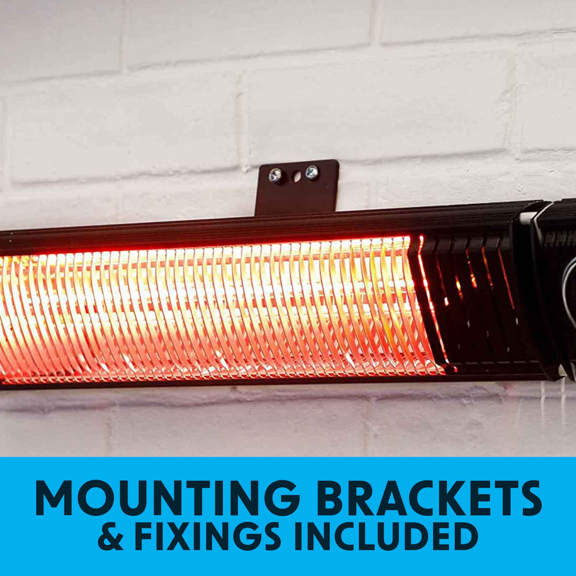 Dellonda DG125 Electric Patio Heaters Mounting - brackets - included
