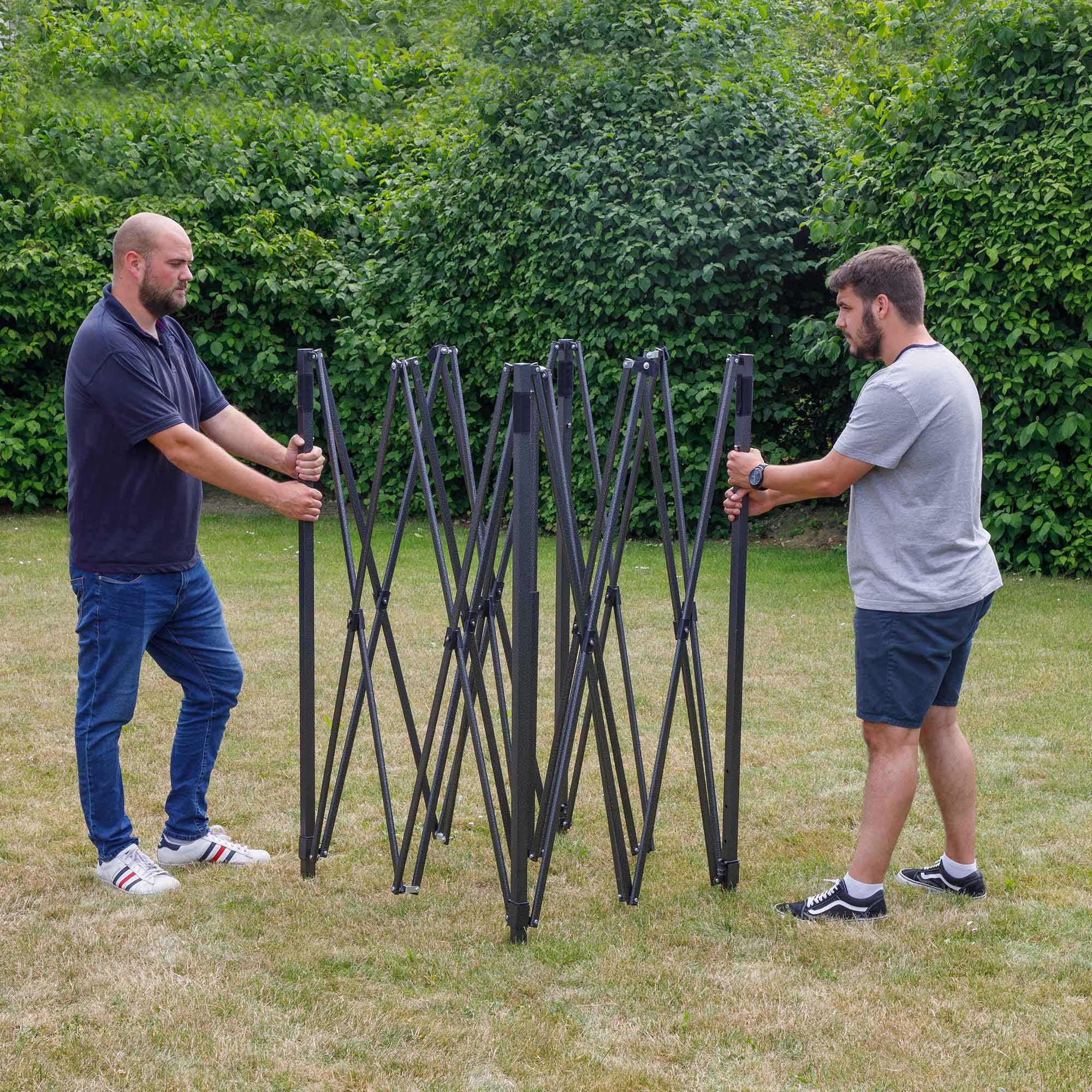 Dellonda DG126 Gazebos Action shot - extending - gradually