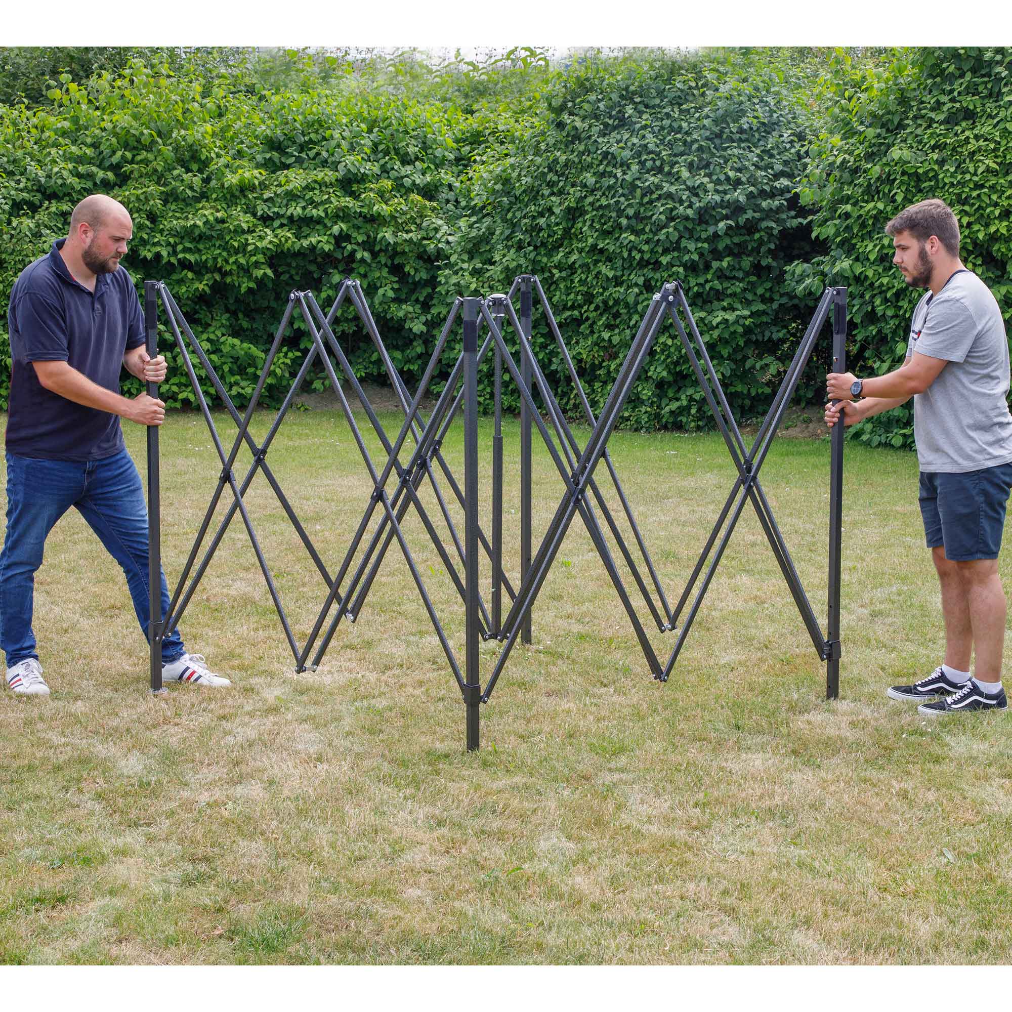 Dellonda DG128 Gazebos Action shot - extending - half - way