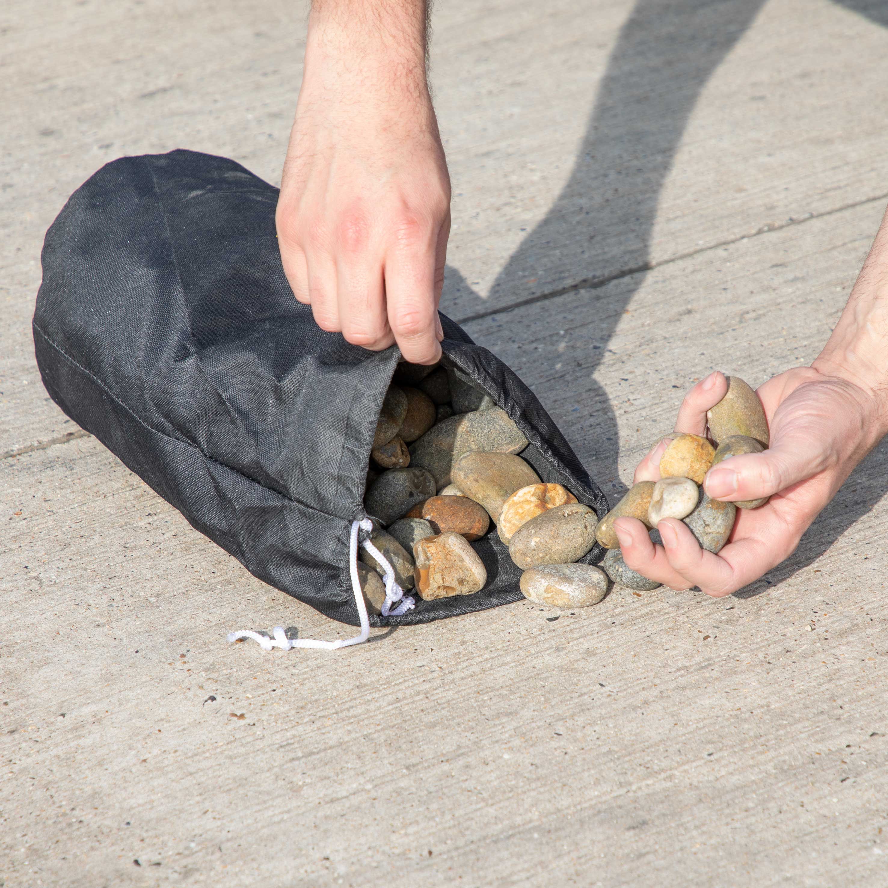 Dellonda DG128 Gazebos Action shot - filling - weight - bag
