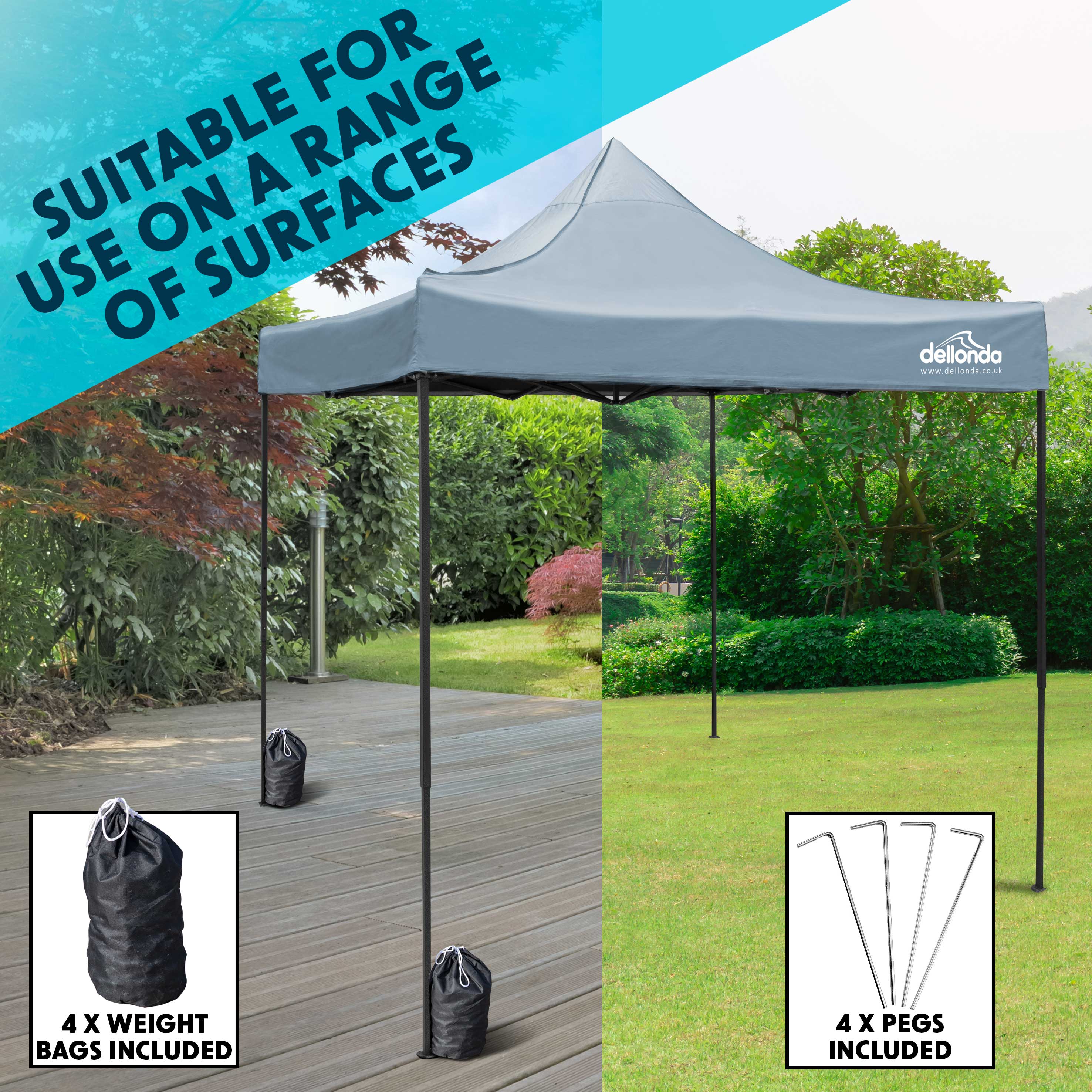 Dellonda DG129 Gazebos Action shot - dual - use