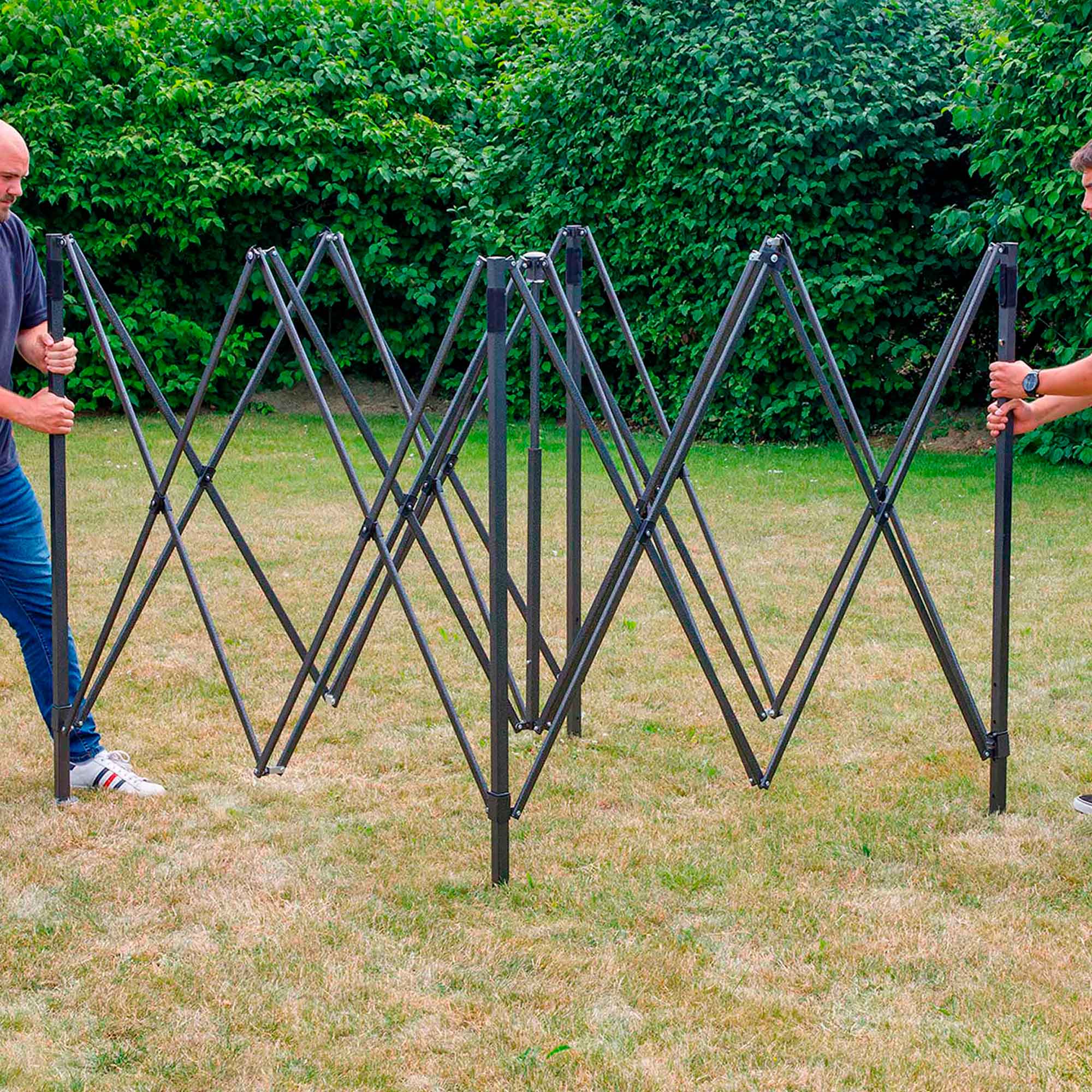 Dellonda DG131 Gazebos Action shot - extending - half - way