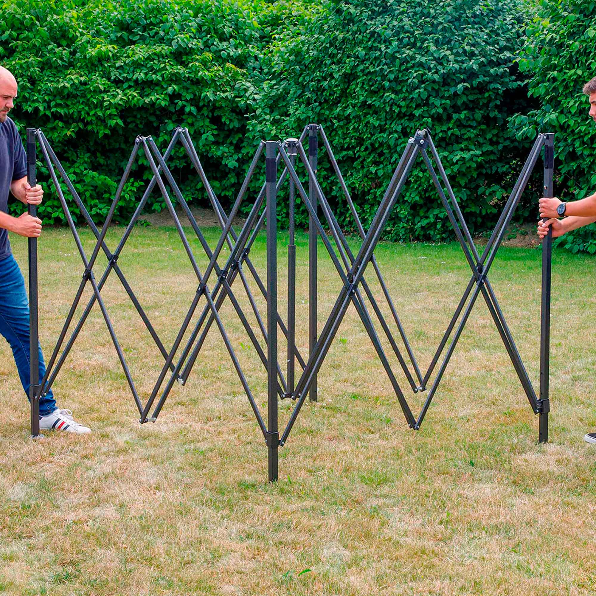Dellonda DG133 Gazebos Action shot - extending - half - way