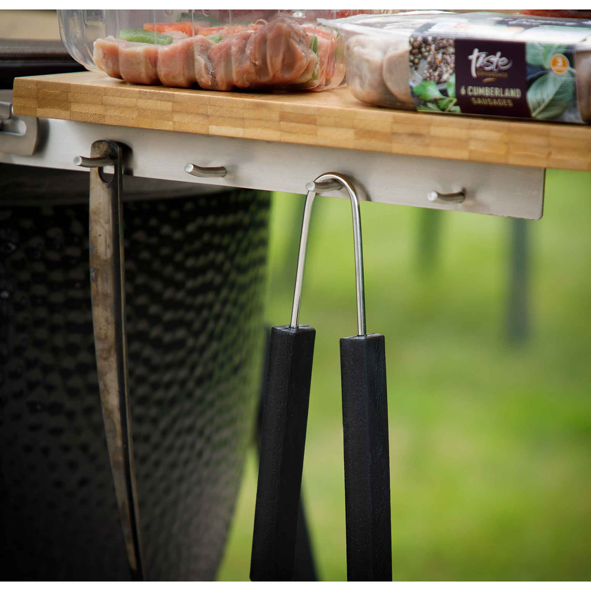 Dellonda DG159 Kamado Grills Action shot - accessories - hooks
