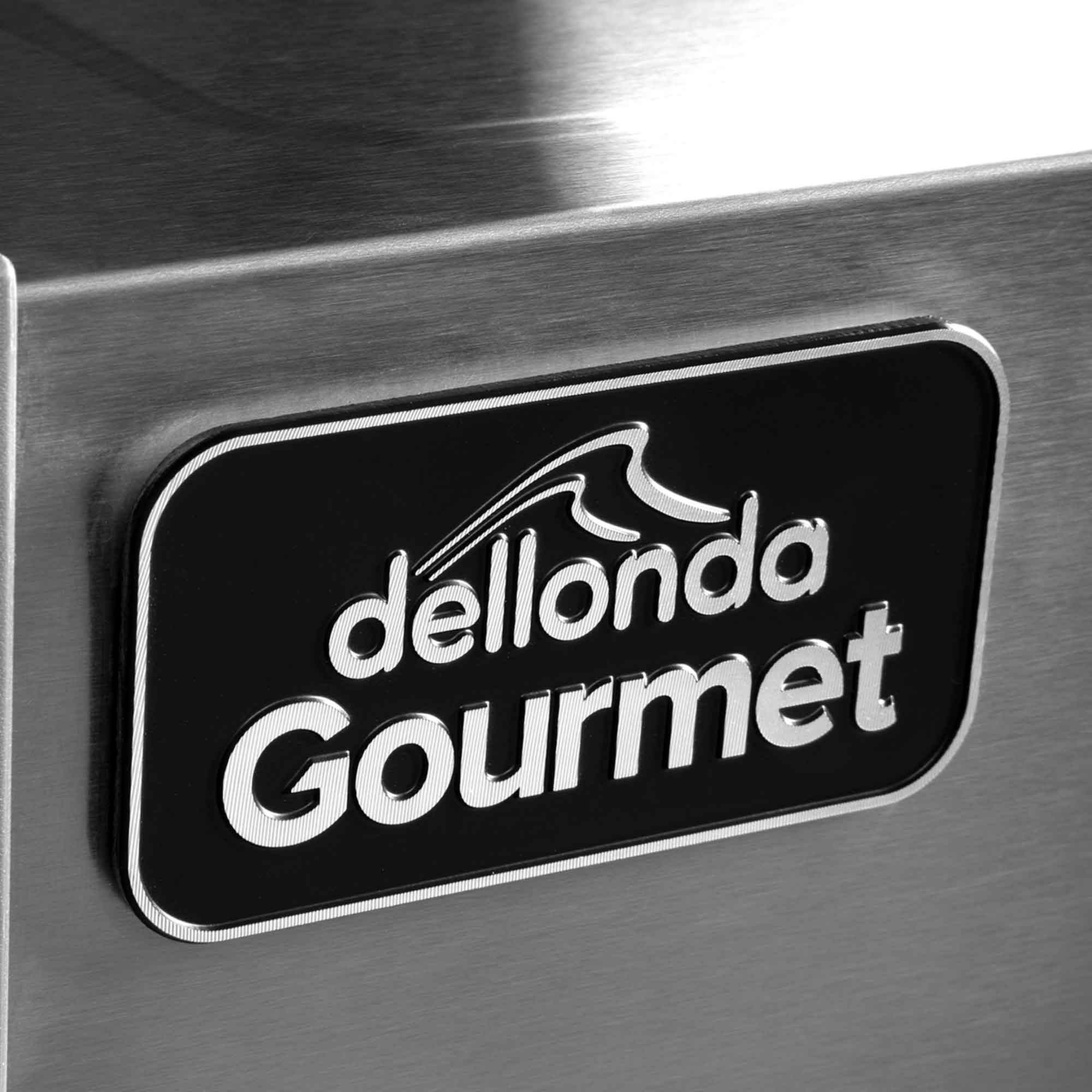 Dellonda DG16 Barbecues Action shot - gourmet - logo