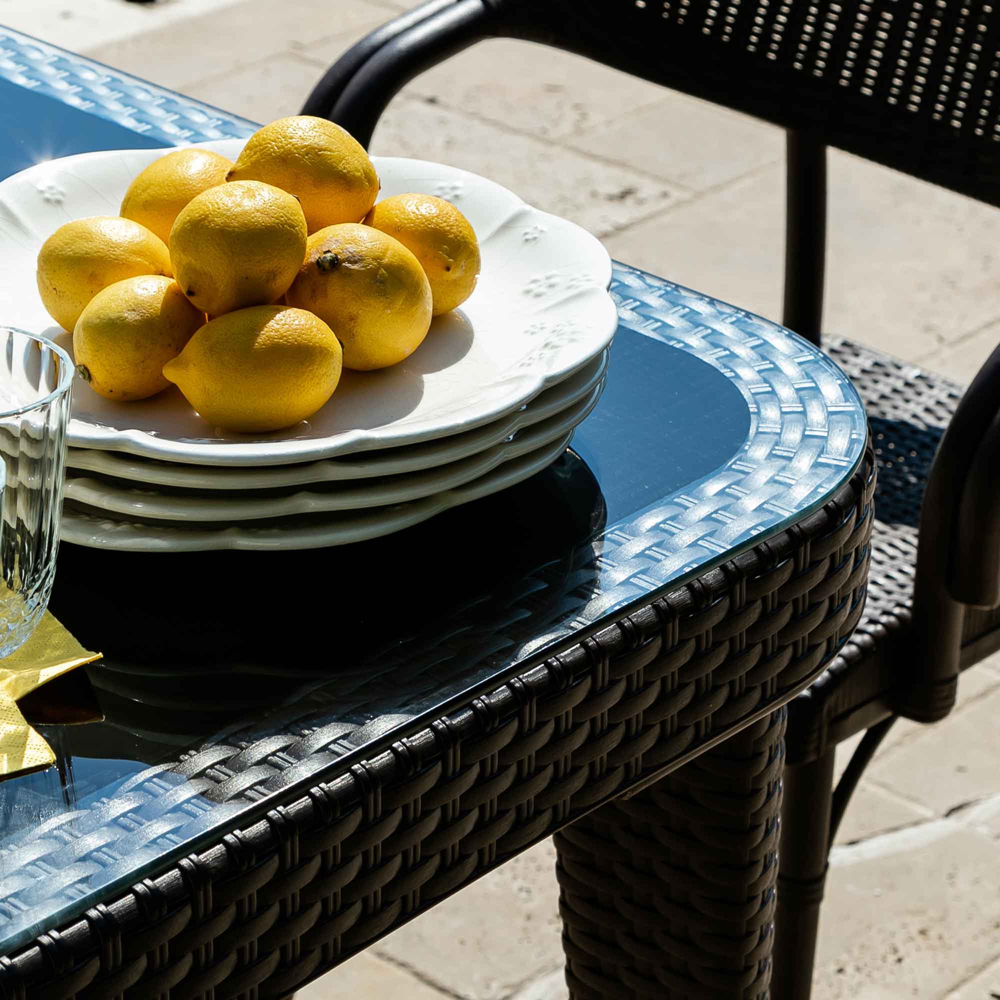 Dellonda DG206 Dining Tables Action shot - lifestyle - pic in garden - 5th perspective