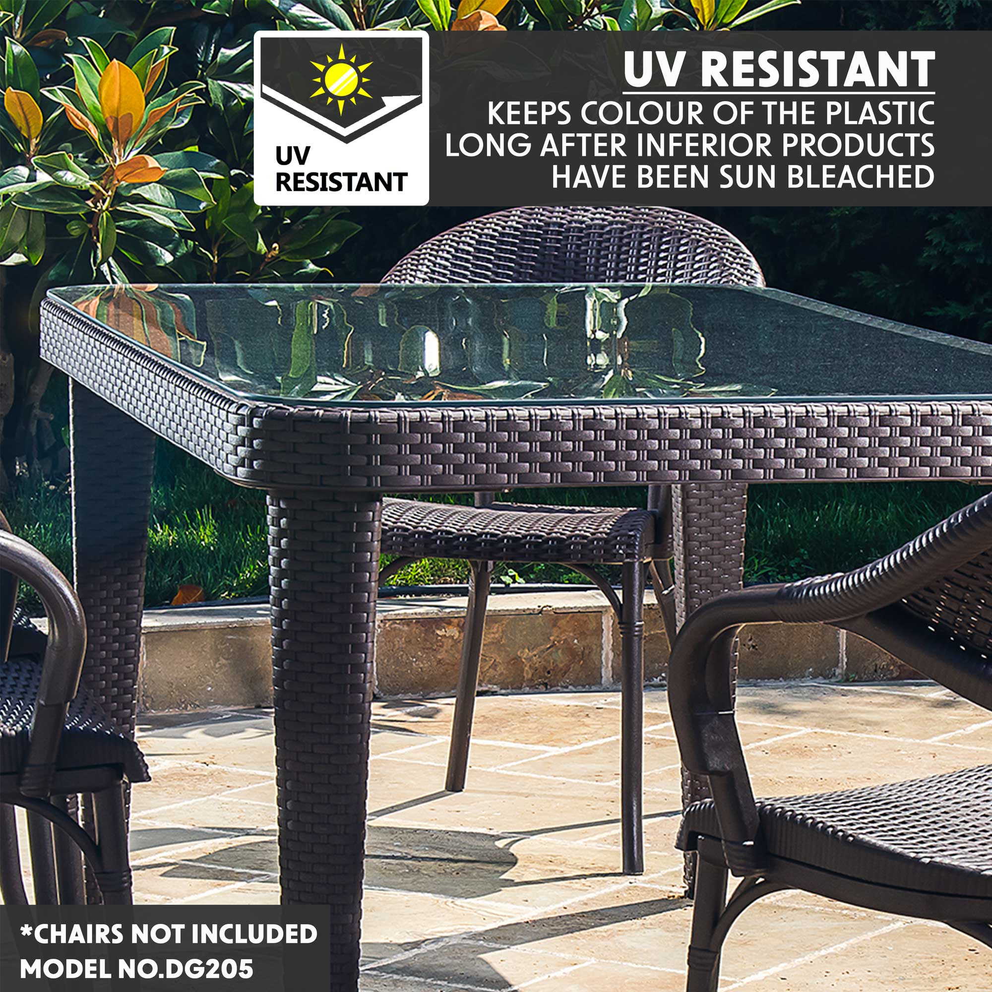 Dellonda DG206 Dining Tables Action shot - uv - resistant