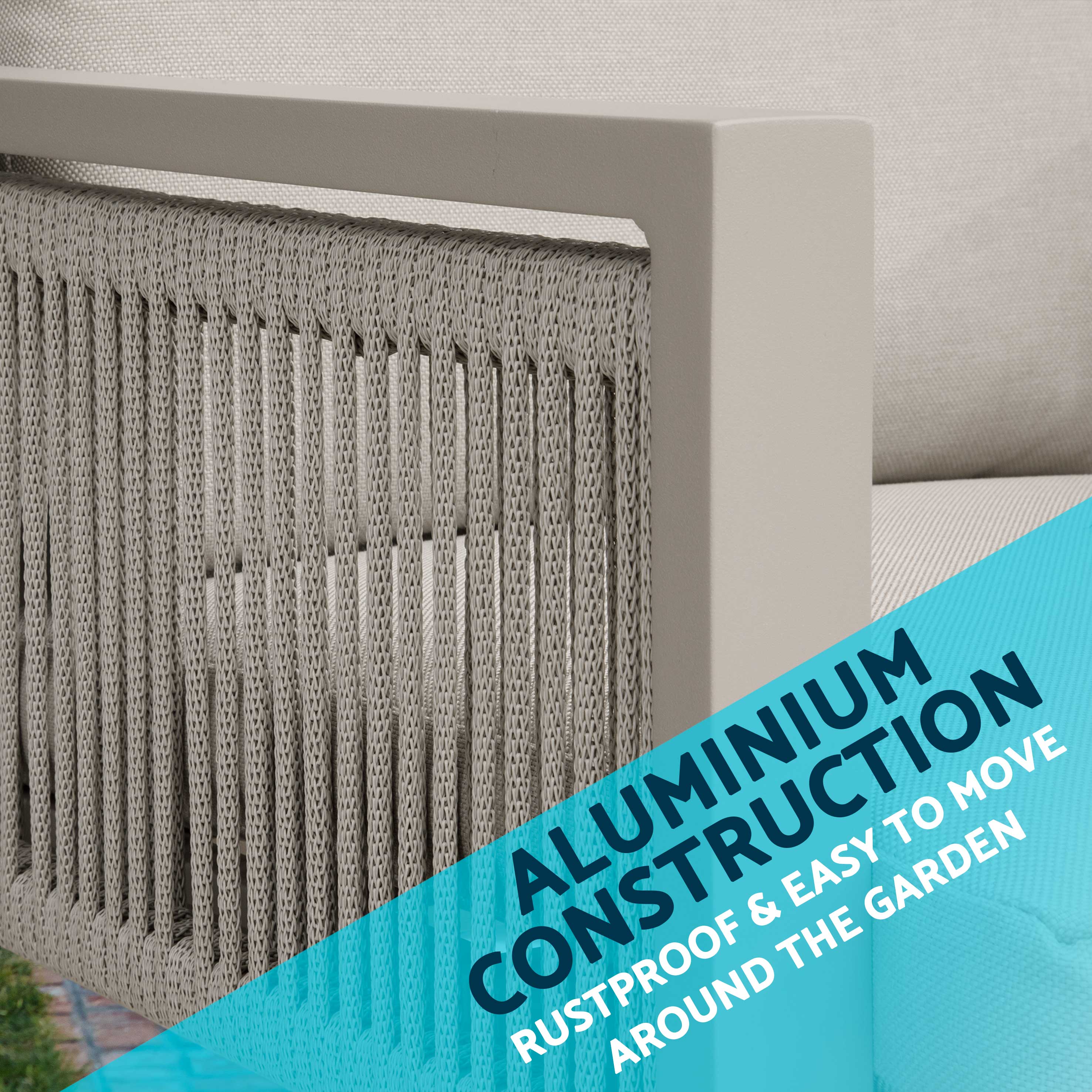 Dellonda DG50 Dining Chairs Action shot - aluminium - construction