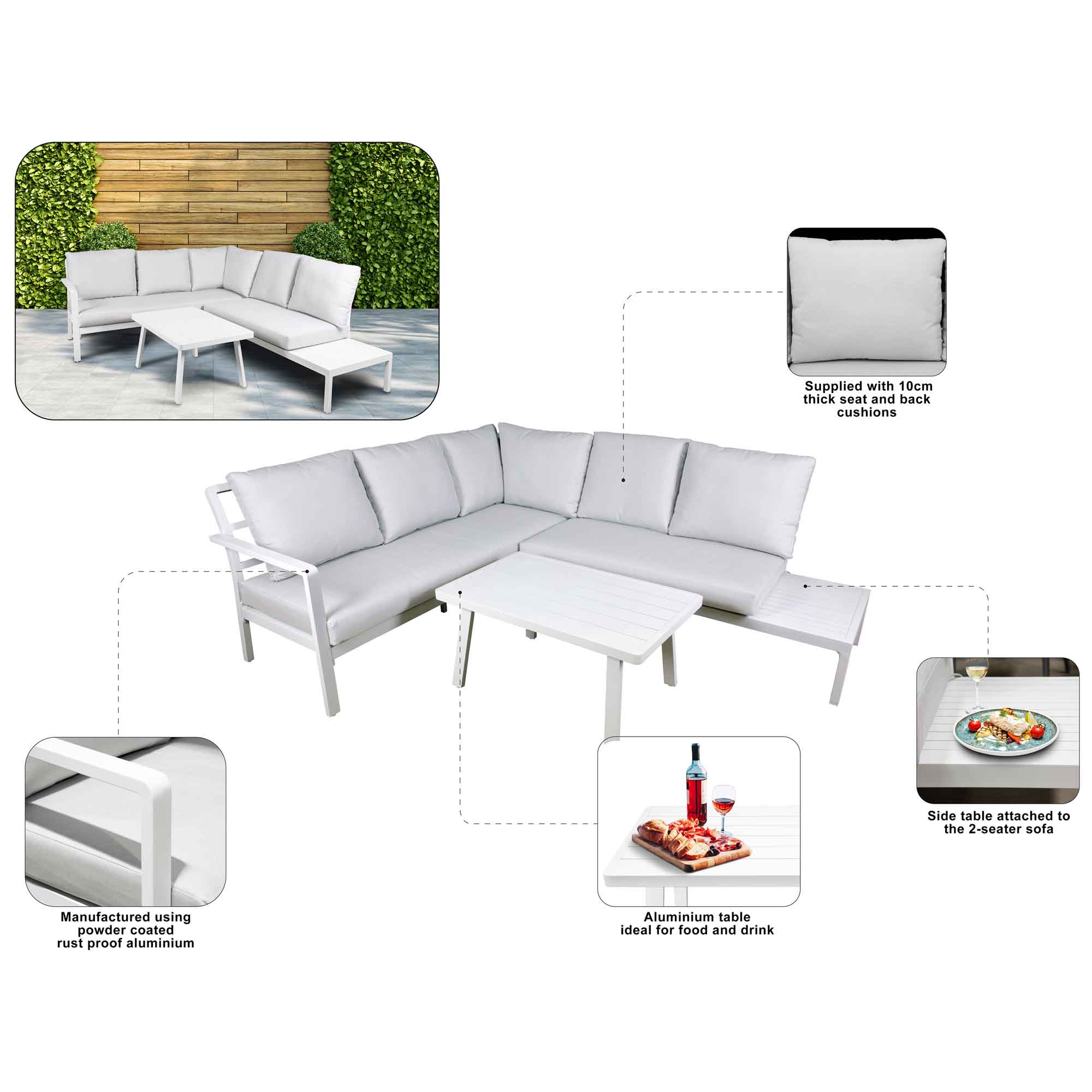 Dellonda DG53 Outdoor Furniture Action shot - information