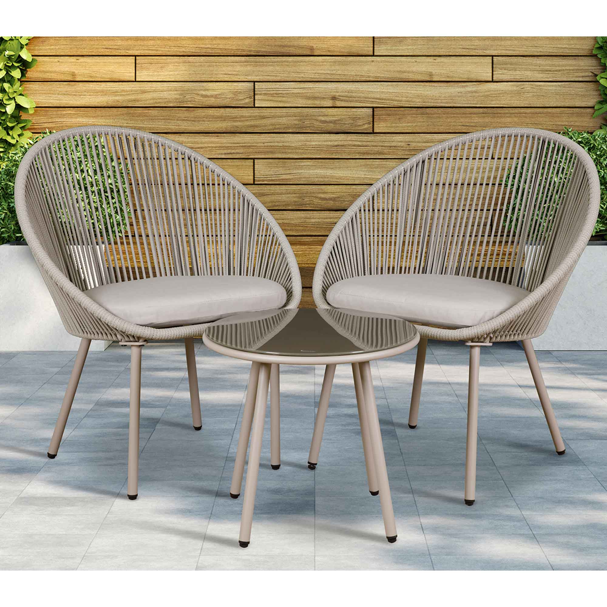 Dellonda DG55 Coffee Table Sets Action shot - on patio