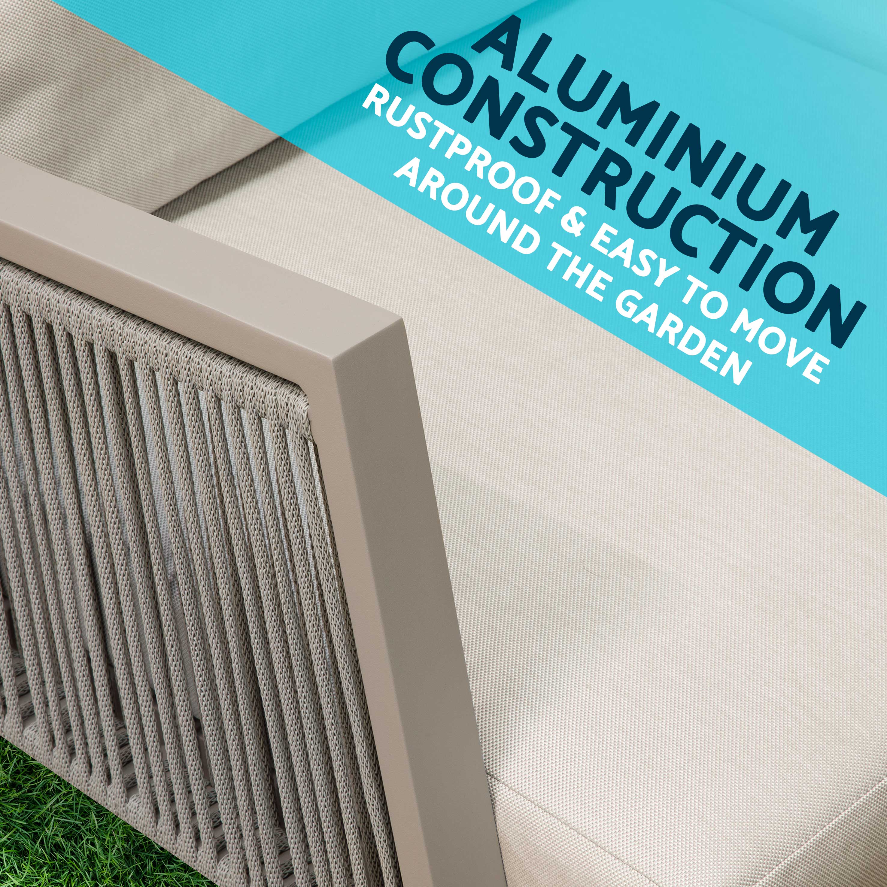 Dellonda DG57 Outdoor Sofas Action shot - aluminium - design