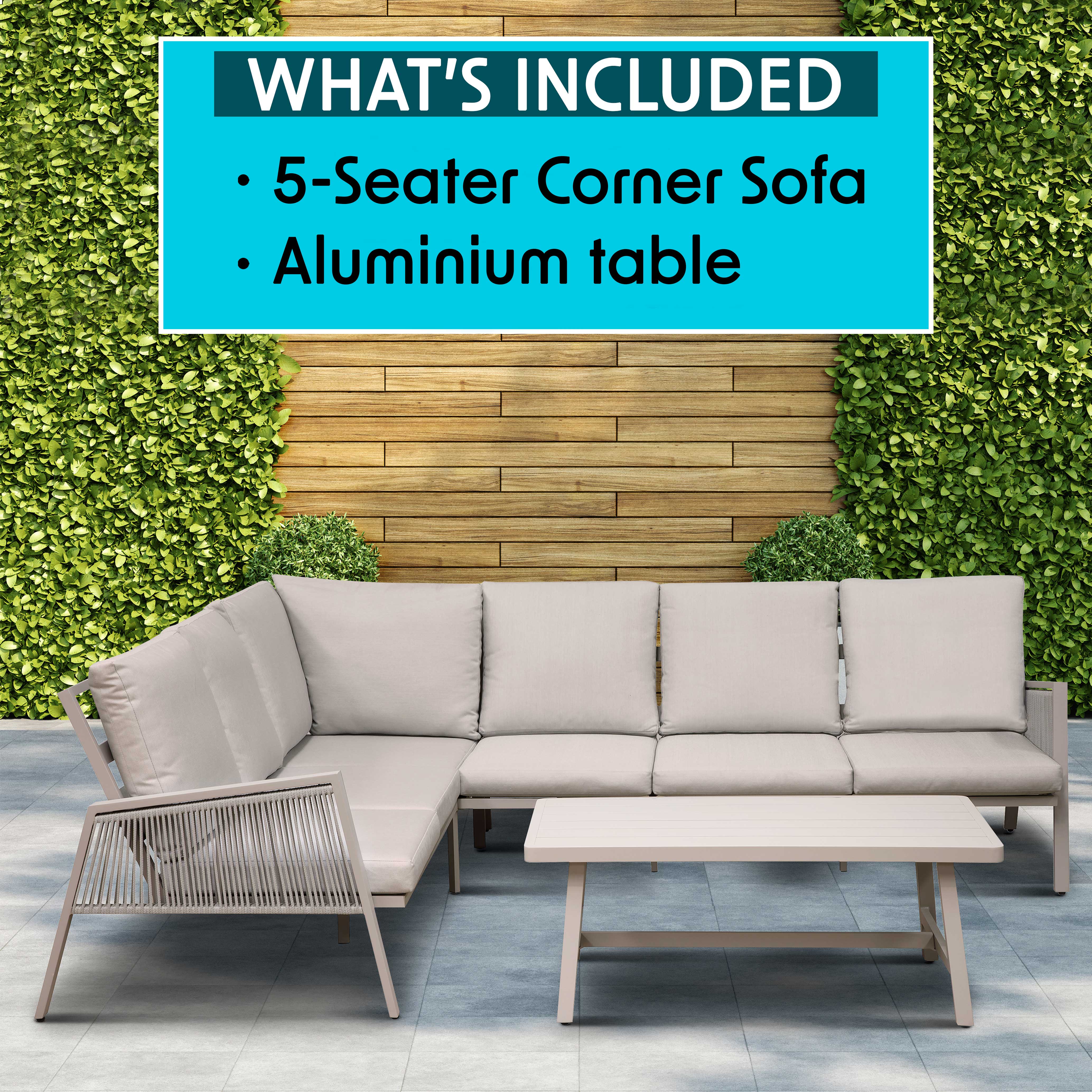 Dellonda DG57 Outdoor Sofas Action shot - whats included