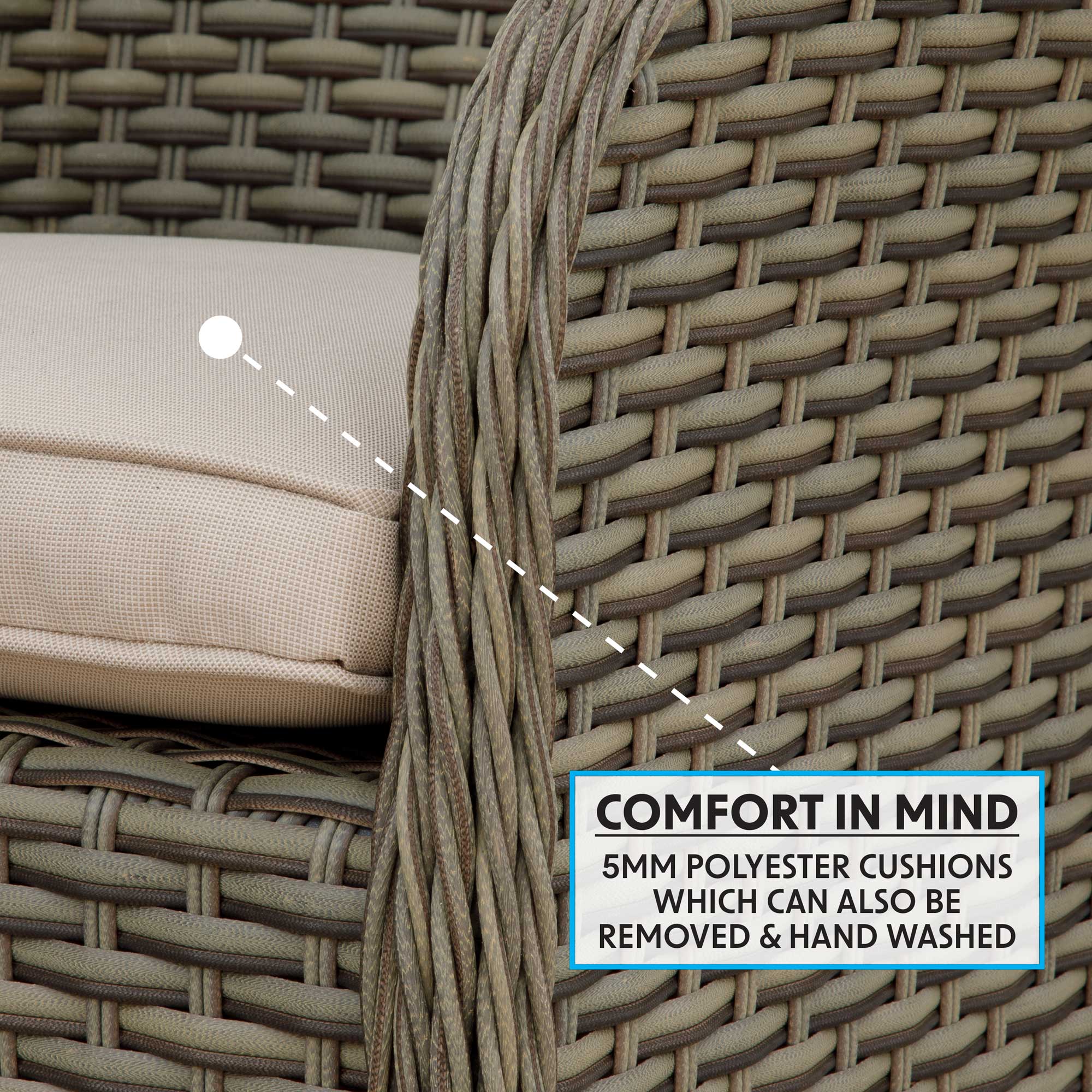 Dellonda DG64 Dining Chairs Action shot - comfey - cushions