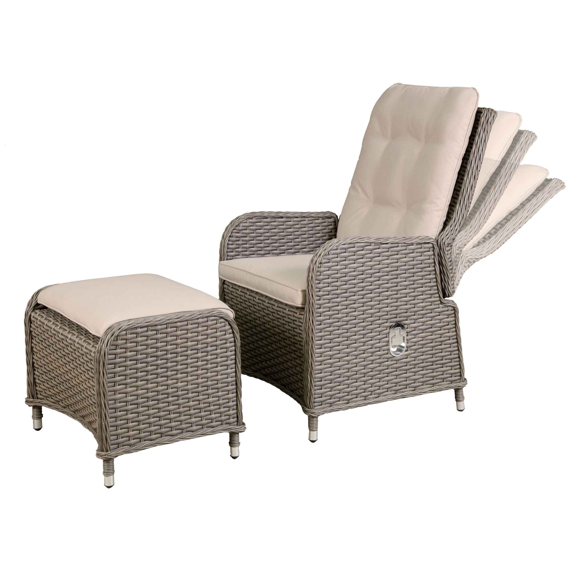 Dellonda DG68 Loungers Action shot - ghost - recline