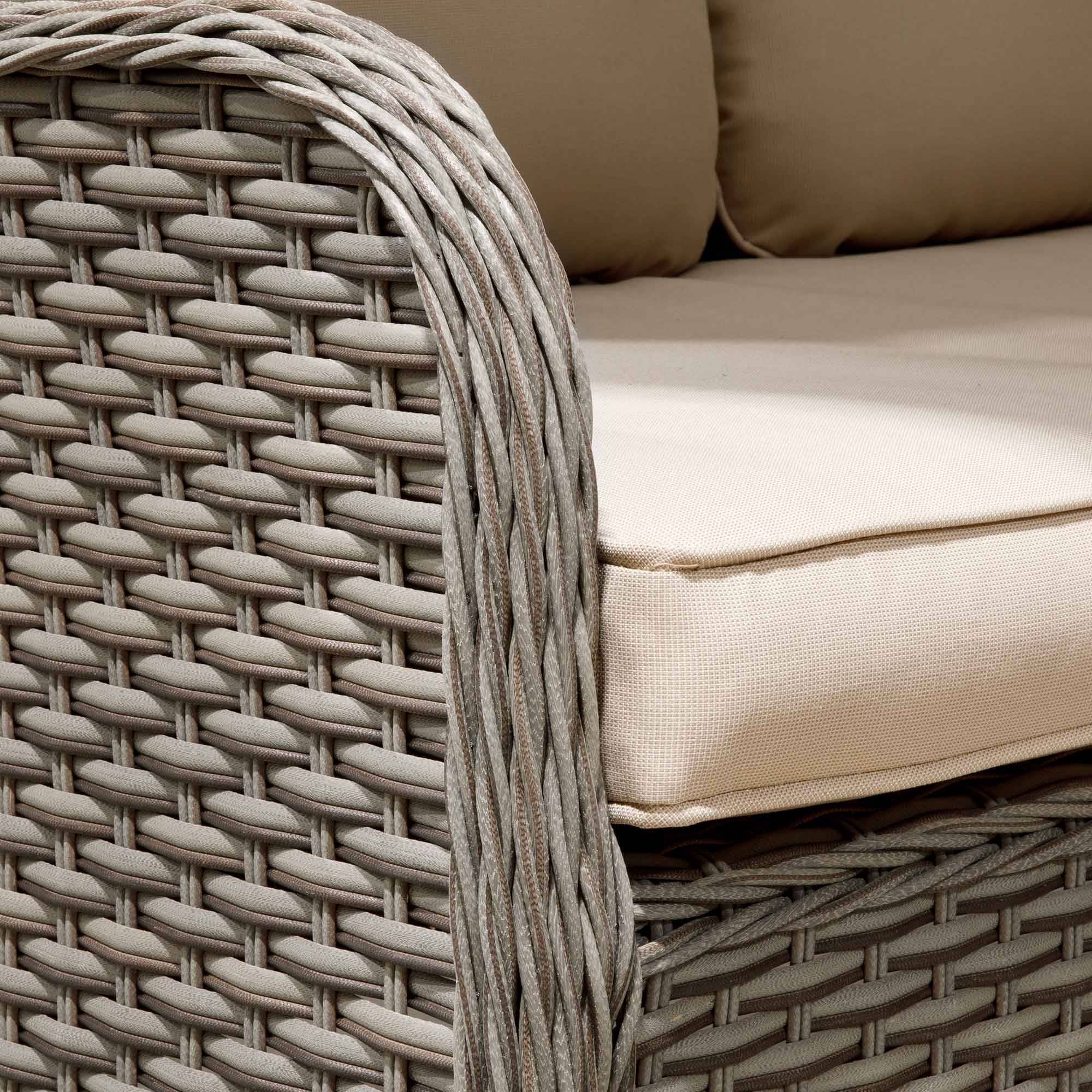 Dellonda DG72 Outdoor Sofas Action shot - material - close