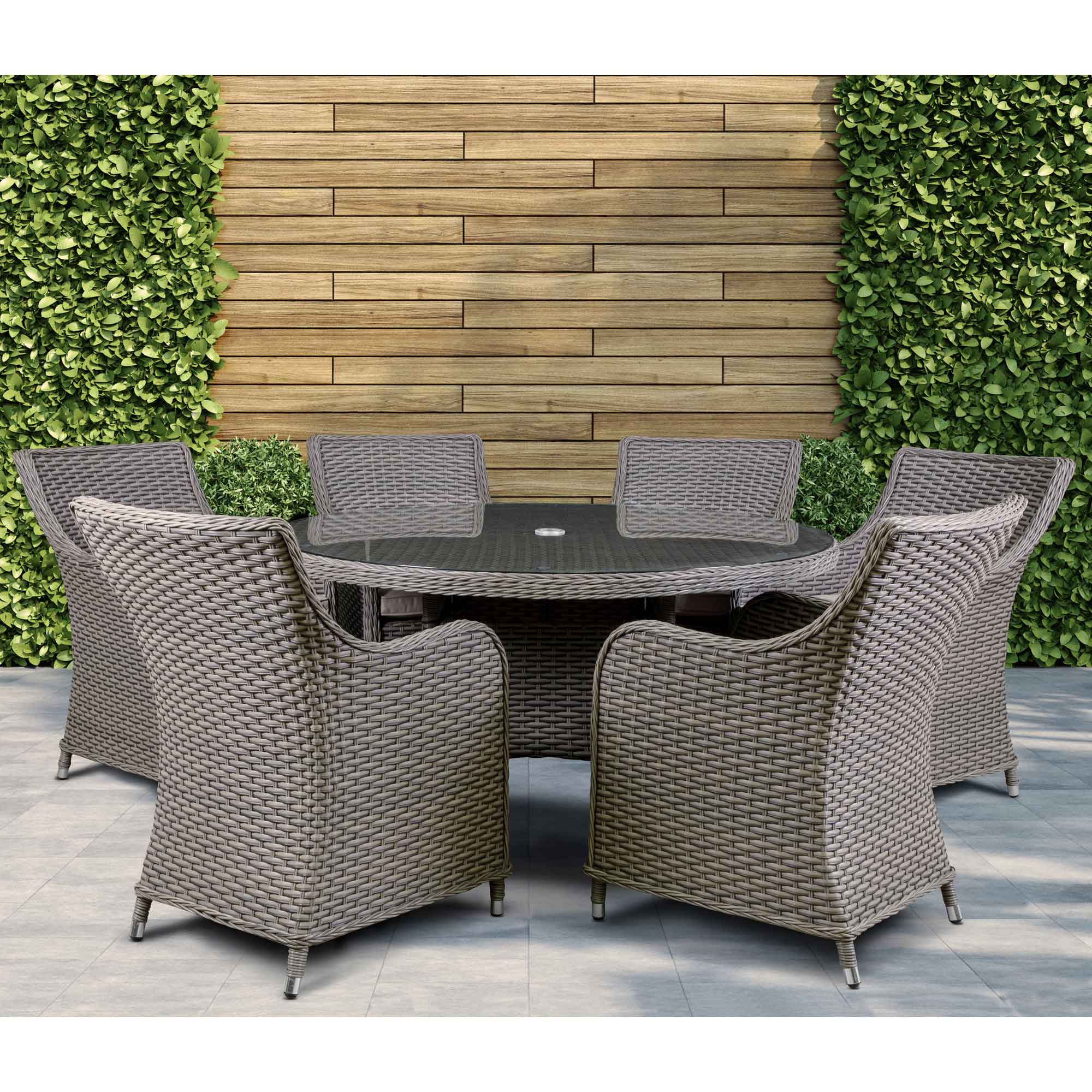 Dellonda DG85 Dining Sets Action shot - on patio
