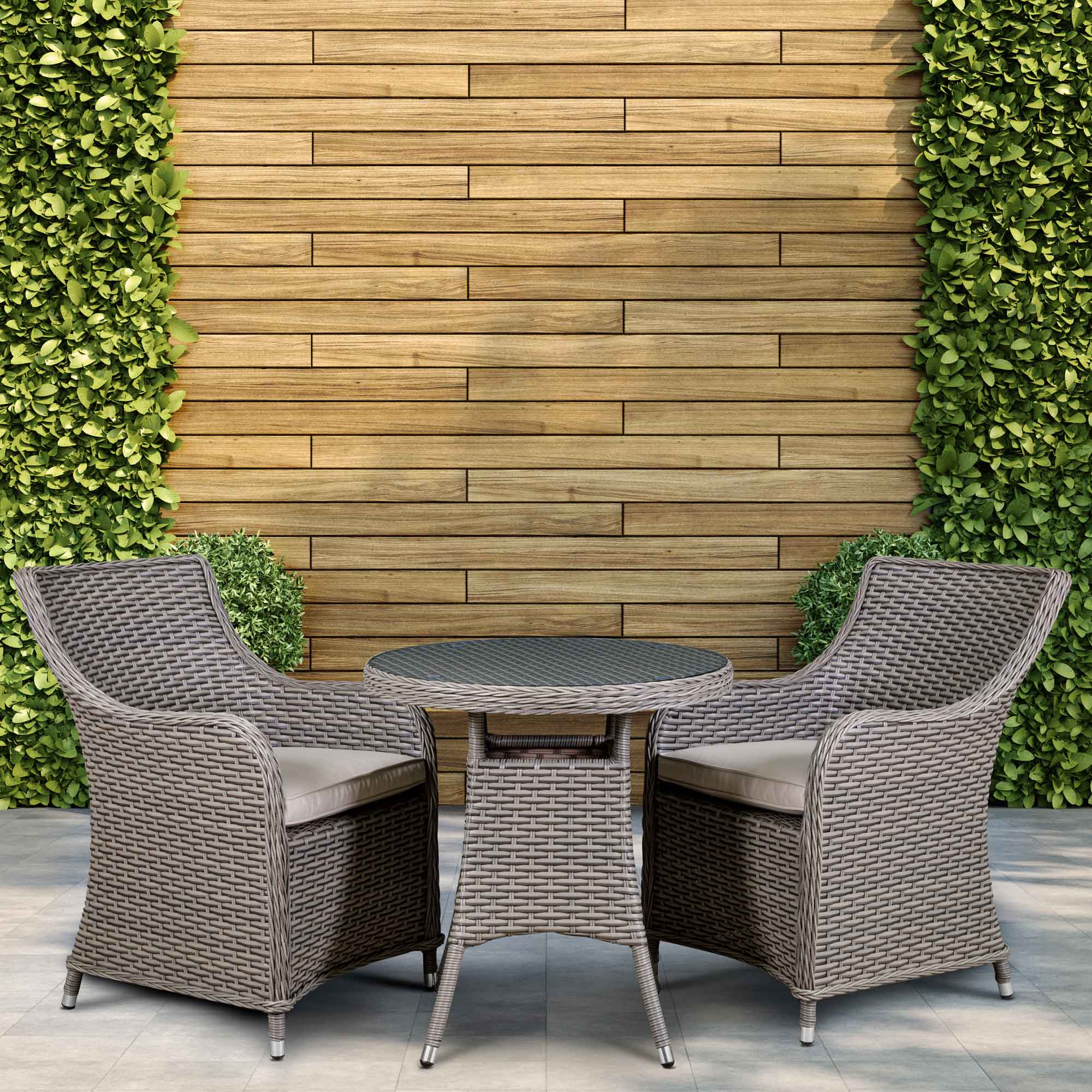 Dellonda DG86 Dining Sets Action shot - on patio