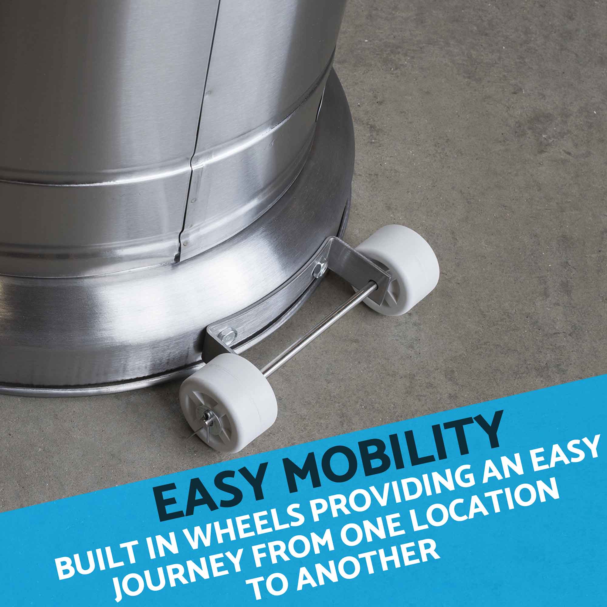 Dellonda DG97 Patio Heaters Action shot - wheels