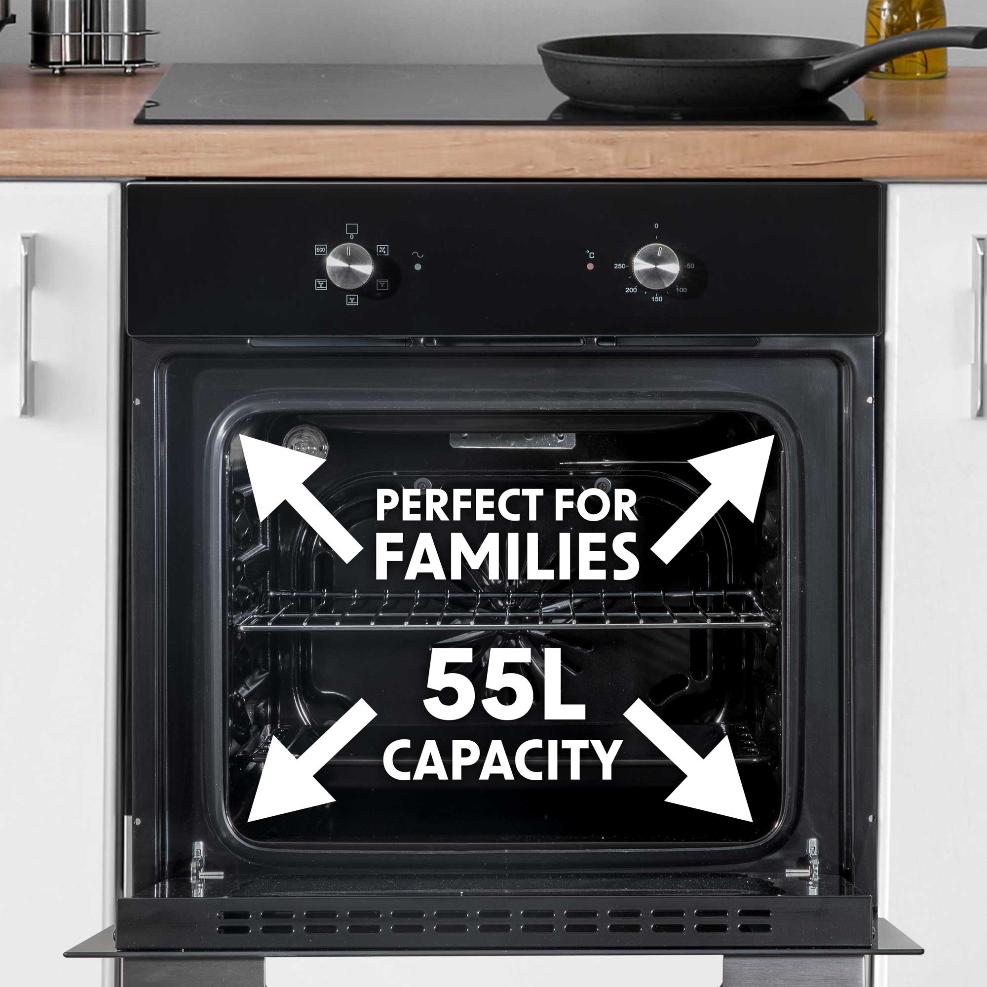 Baridi DH124 Fan Oven Action shot - 55l - capacity