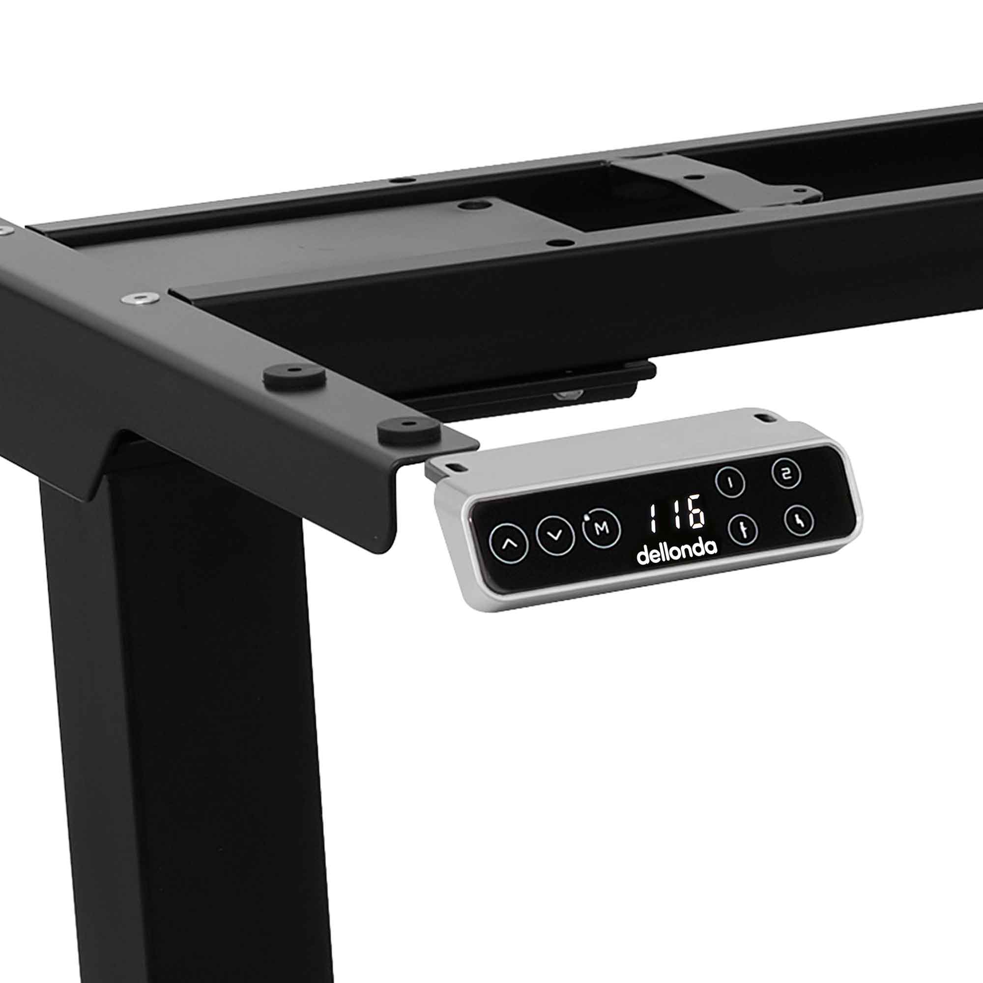 Dellonda DH16 Adjustable Desk Action shot - control - close