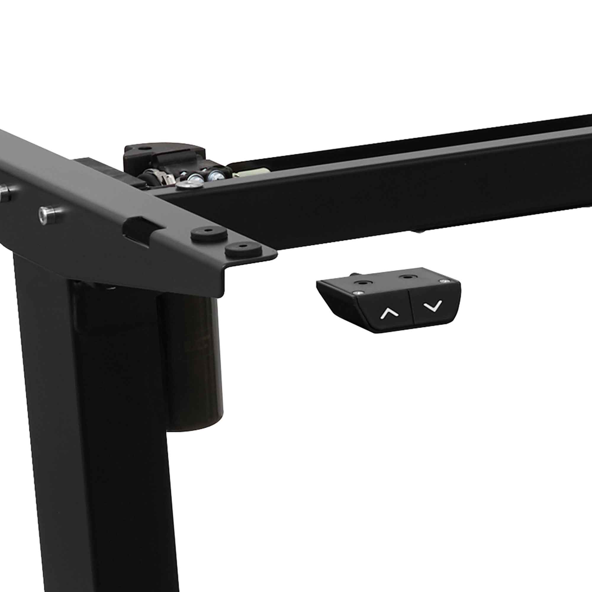 Dellonda DH17 Adjustable Desk Action shot - control - close