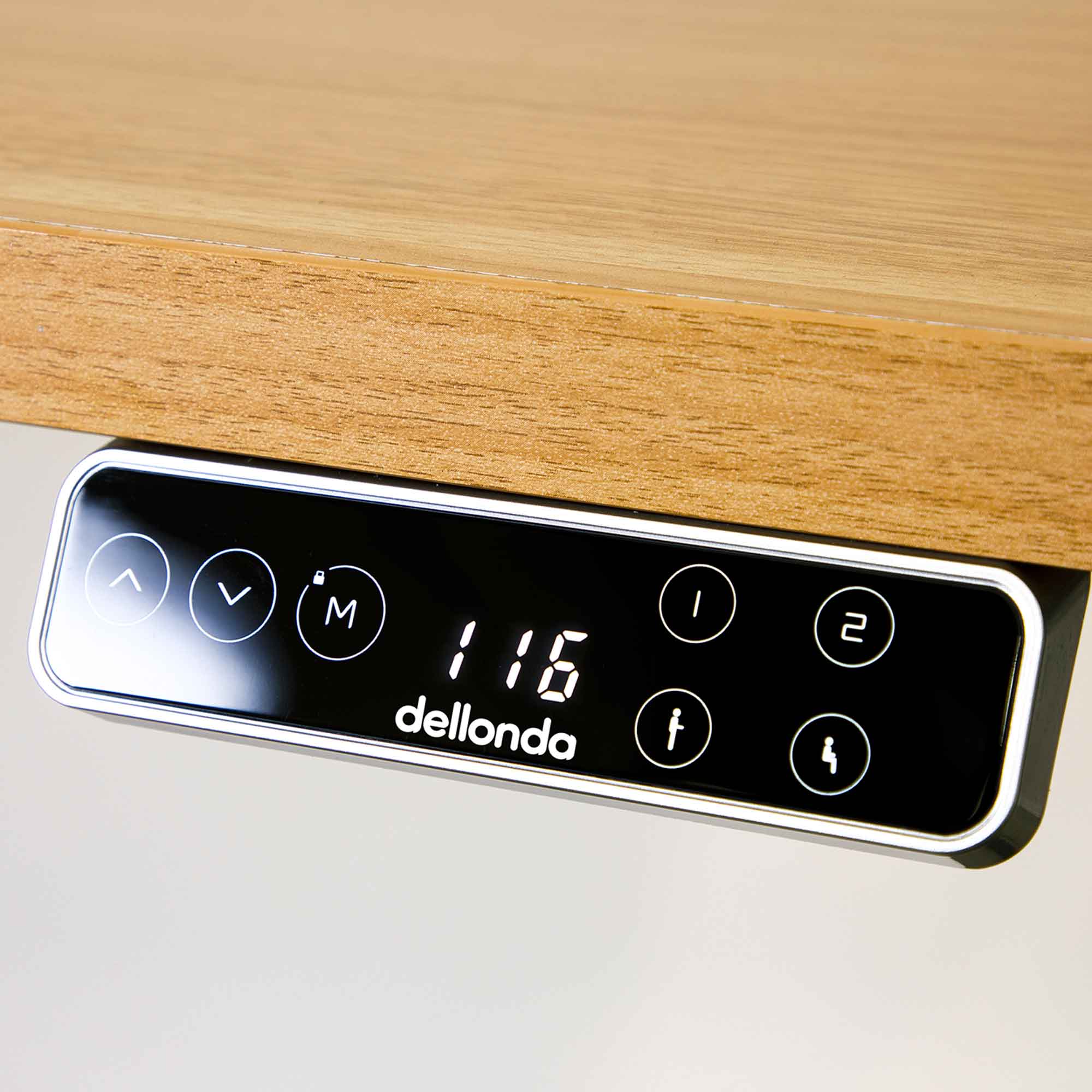 Dellonda DH18 Adjustable Desk Action shot - controls