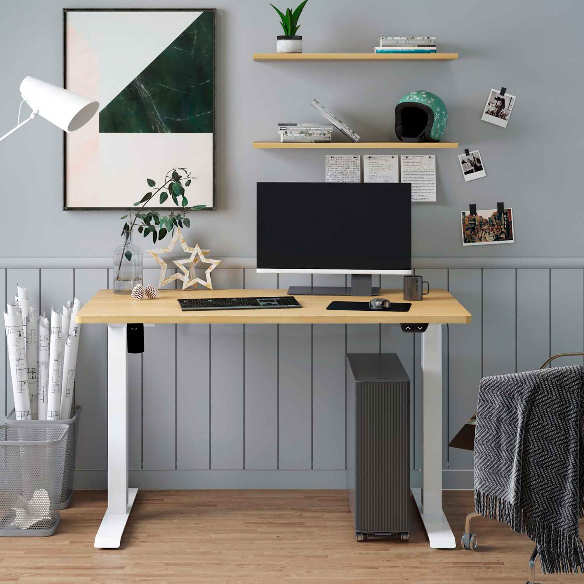 Dellonda DH68 Adjustable Desk Action shot - in room