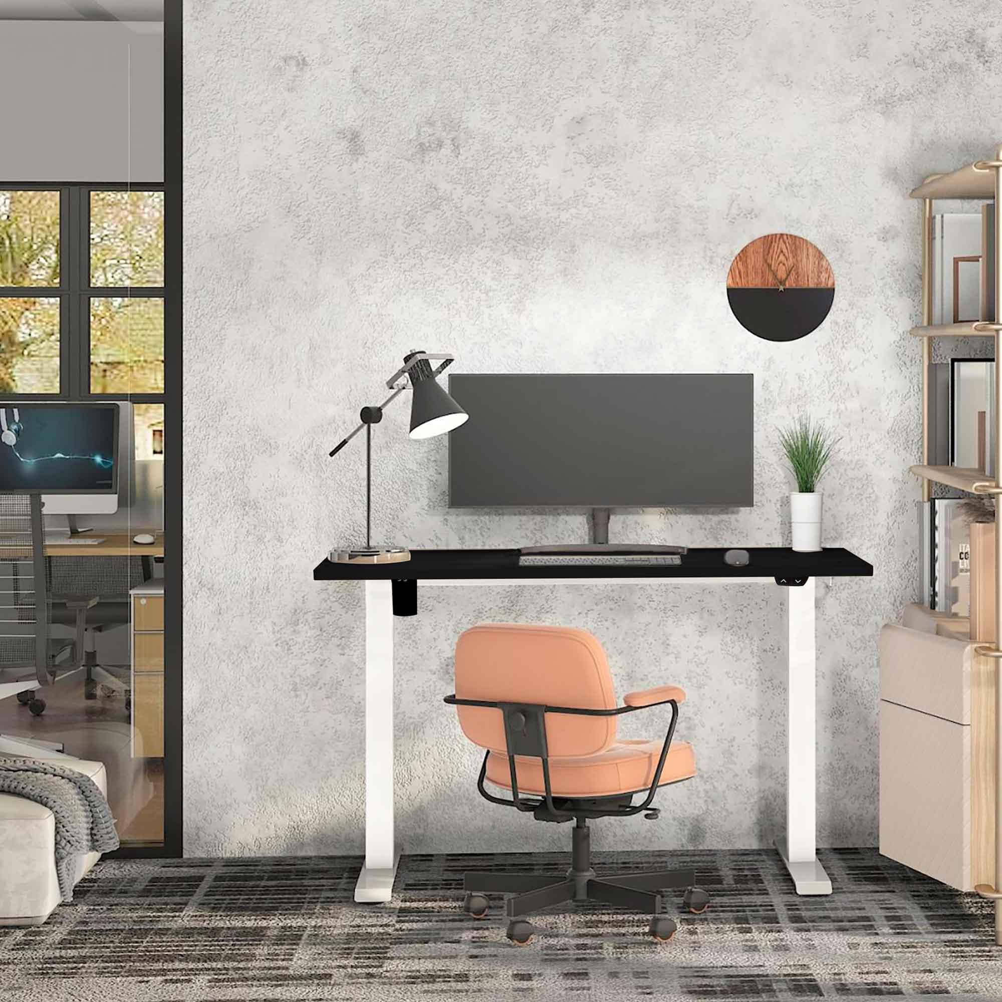 Dellonda DH69 Adjustable Desk Action shot - in office