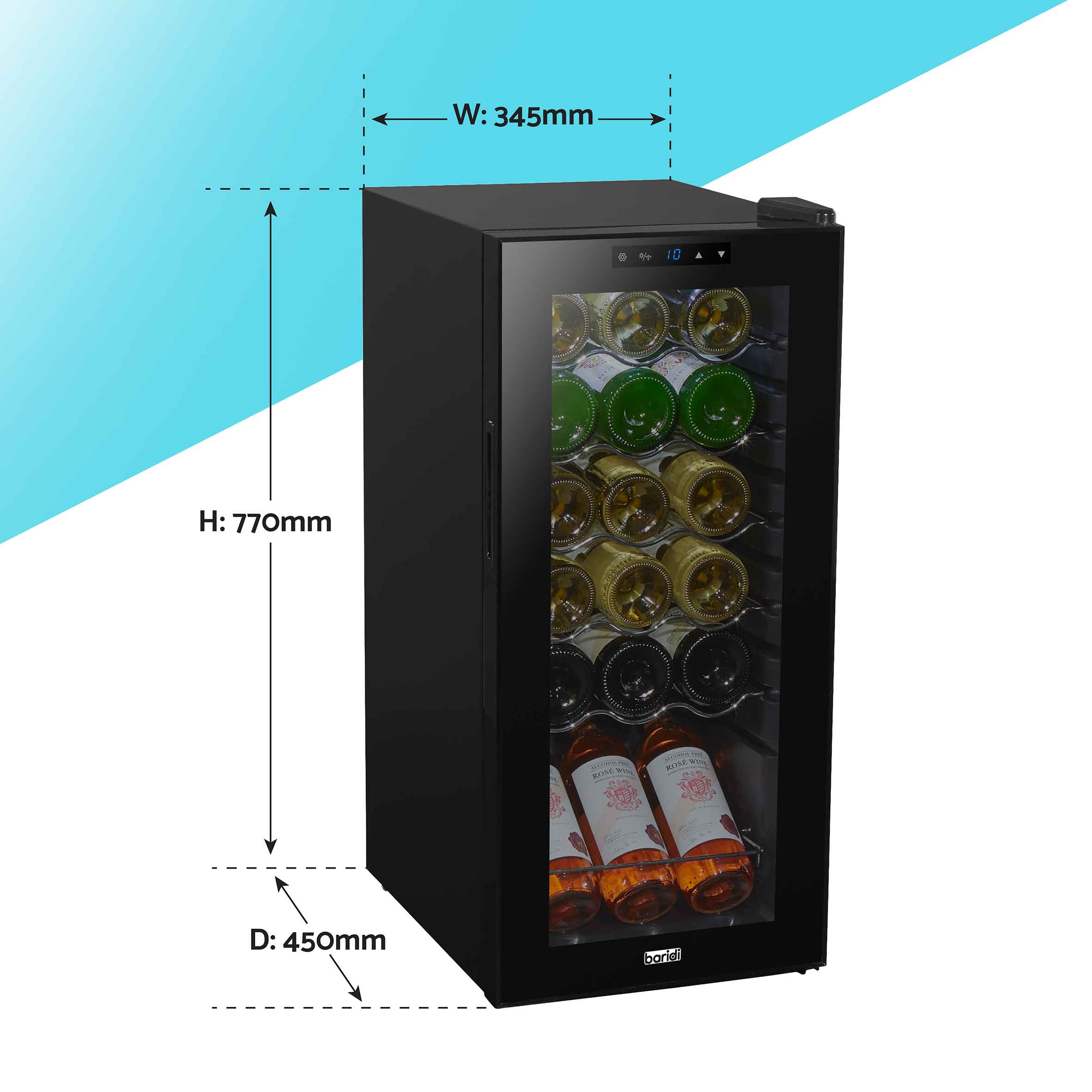 Baridi DH6 Wine Fridges 18 - bottle - wine - fridge - cooler - 25