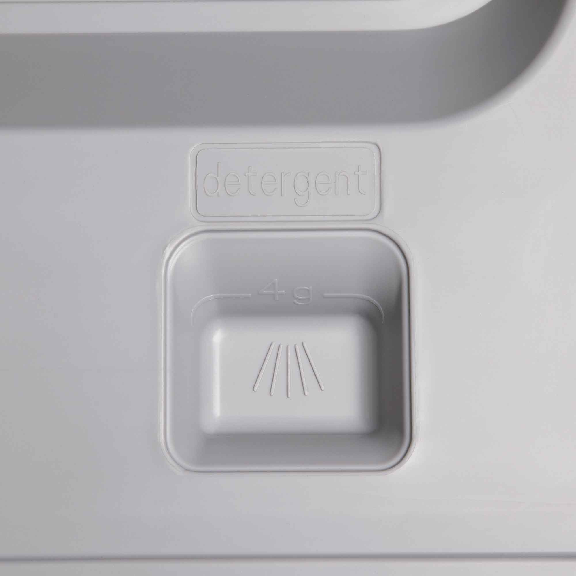 Baridi DH72 Mini Dishwasher Action shot - detergent - reserviour