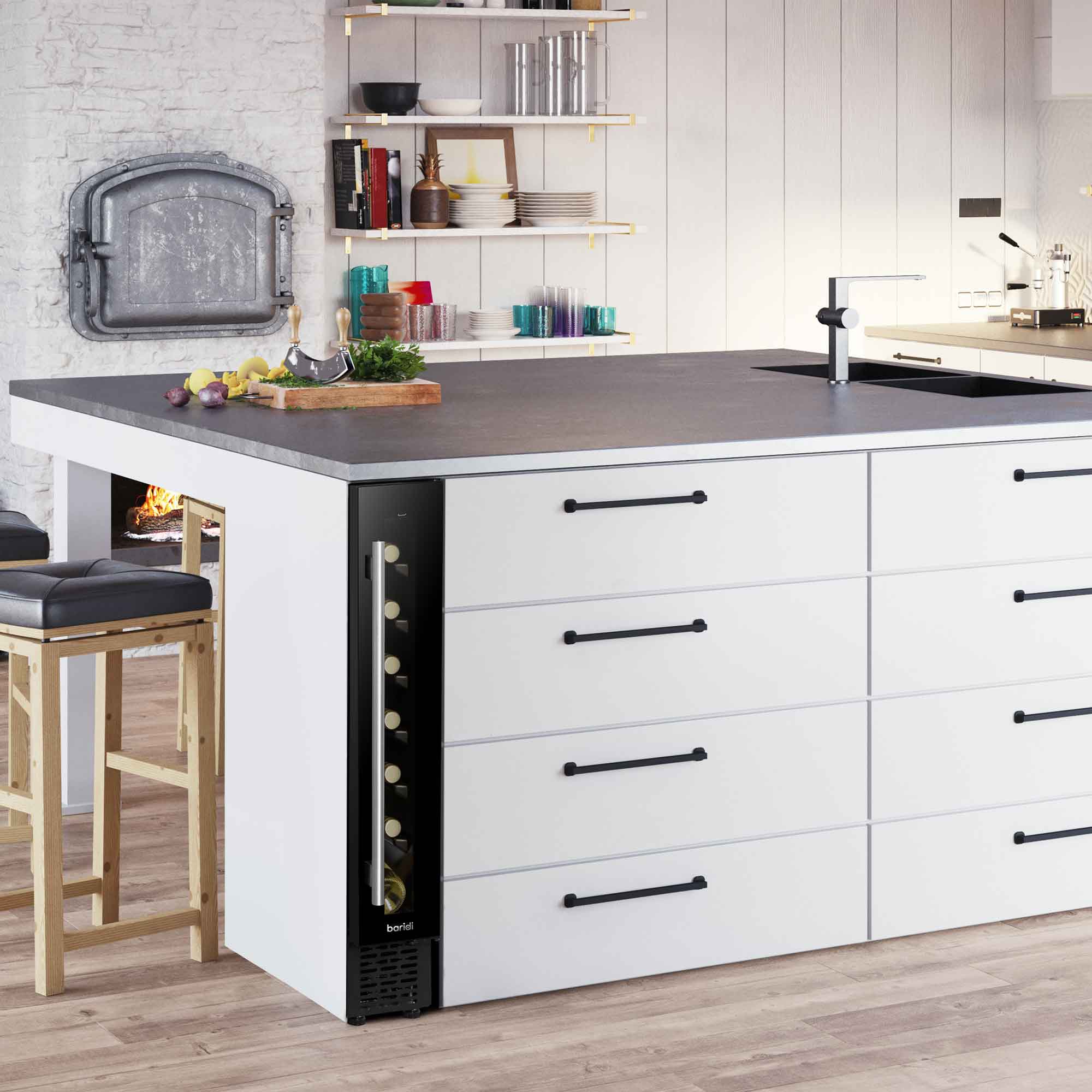 Baridi DH76 Wine Fridges Action shot - lifestyle - pic1