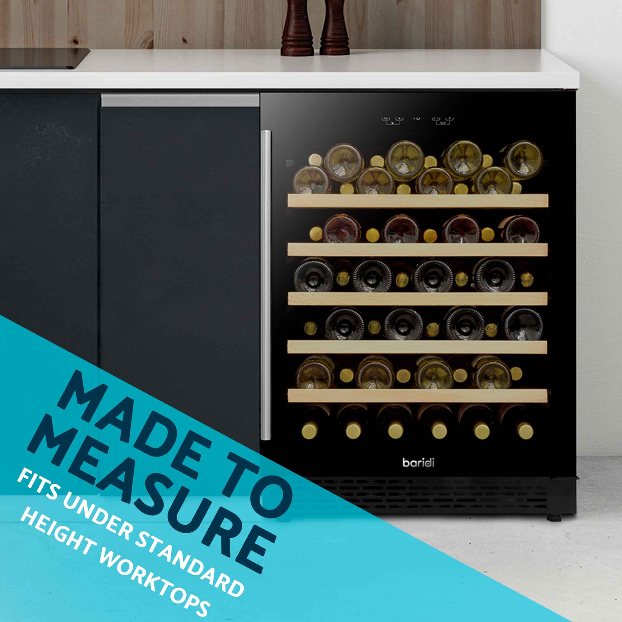 Baridi DH78 Wine Fridges Action shot - made to measure