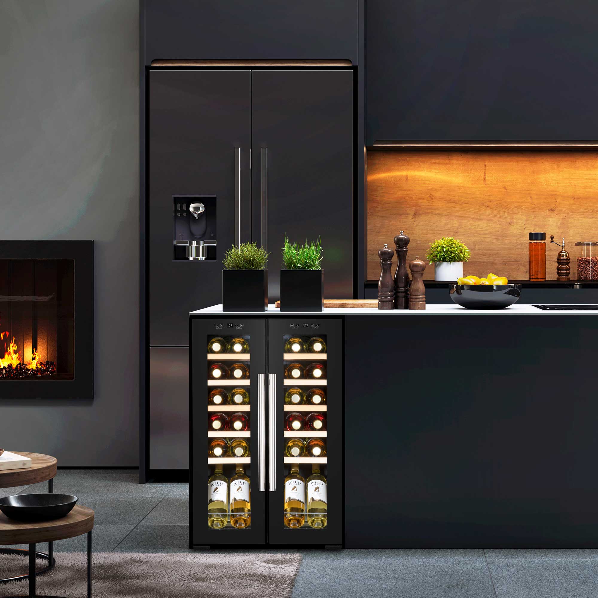 Baridi DH97 Wine Fridges Action shot - lifestyle