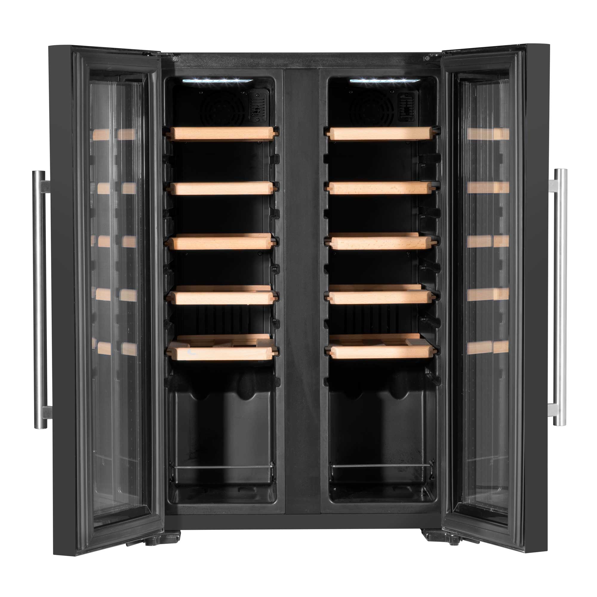 Baridi DH97 Wine Fridges Straight on - open - empty