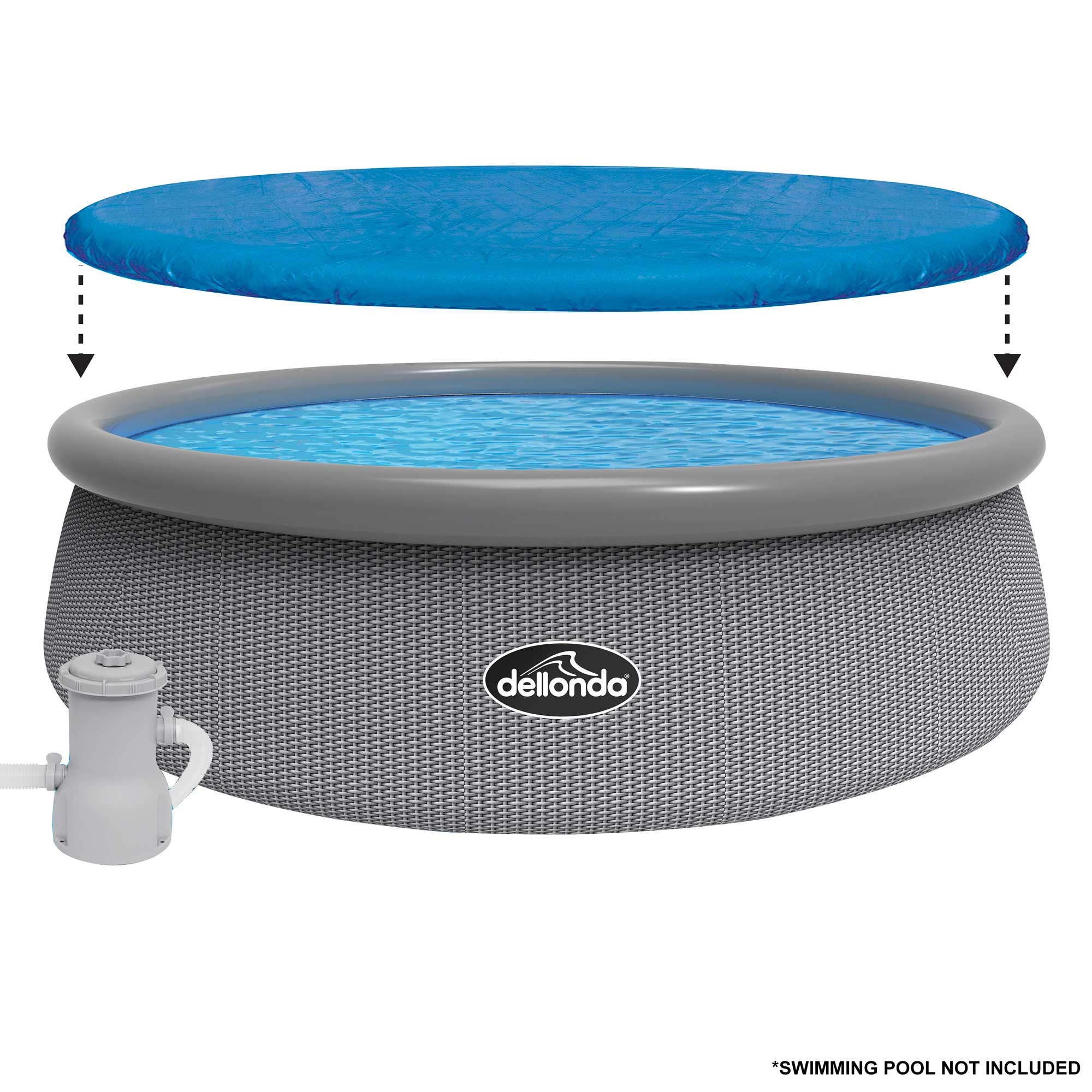 Dellonda DL39 Pool Covers Action shot - with pool
