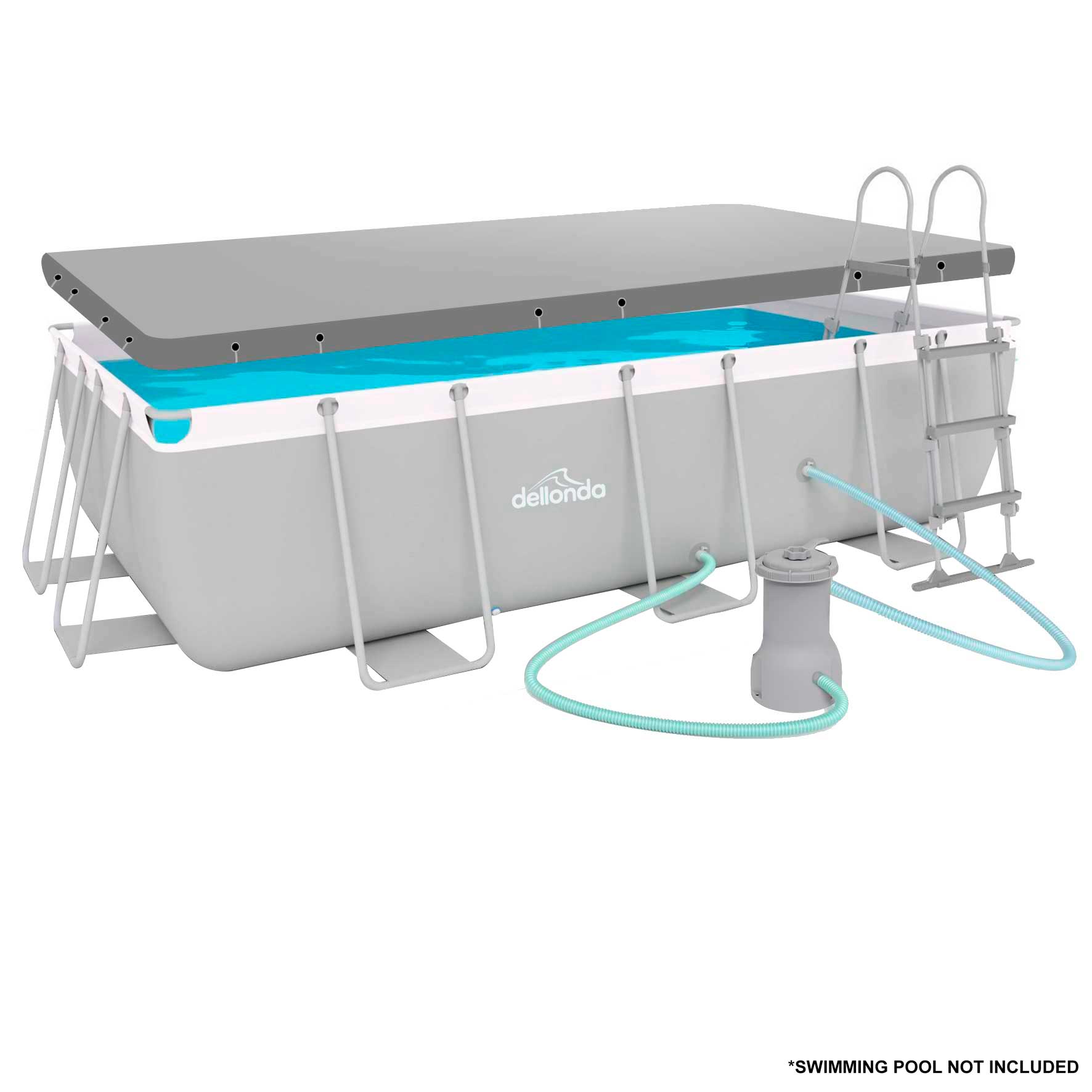 Dellonda DL42 Pool Covers Action shot - with pool