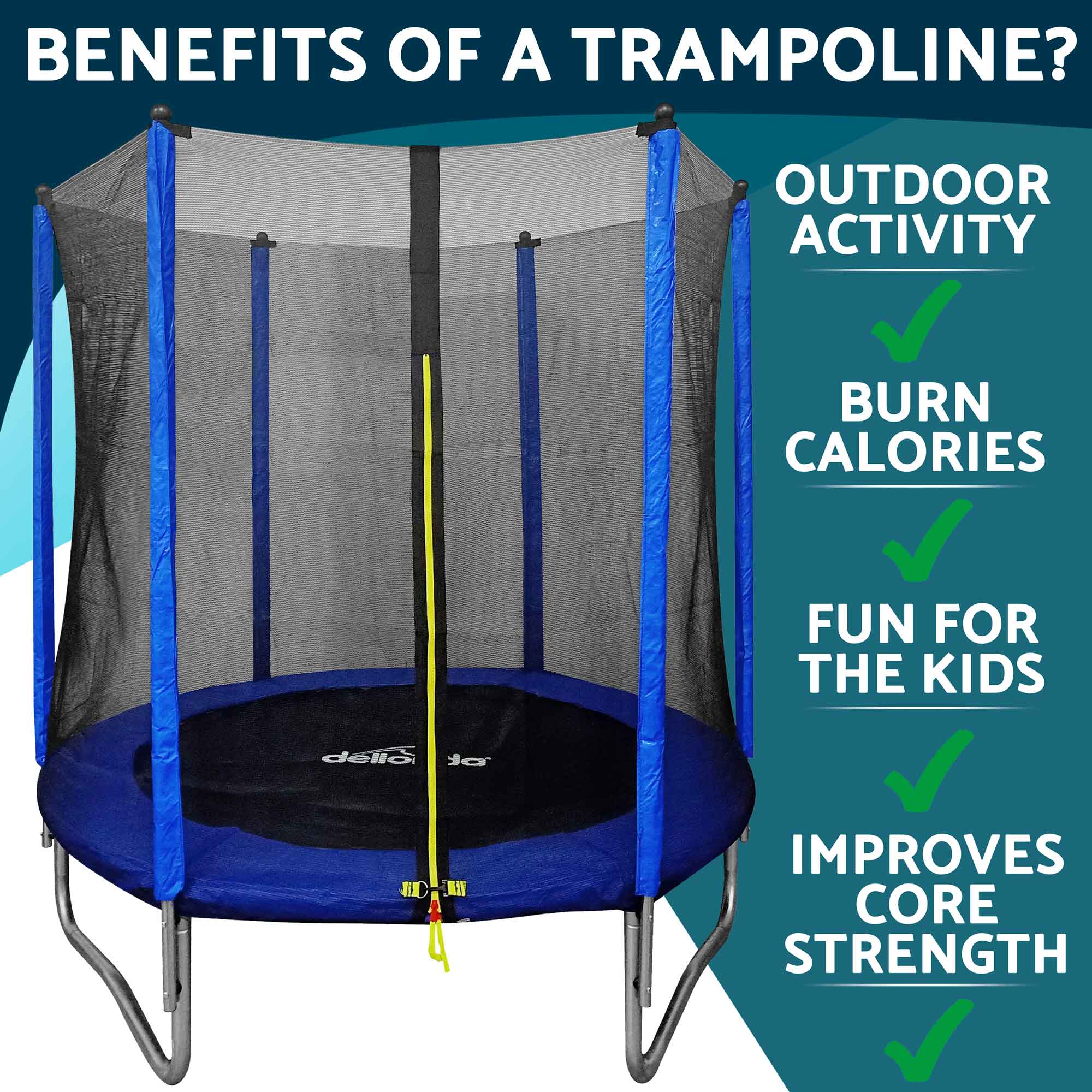 Dellonda DL66 Trampolines Action shot - benefits