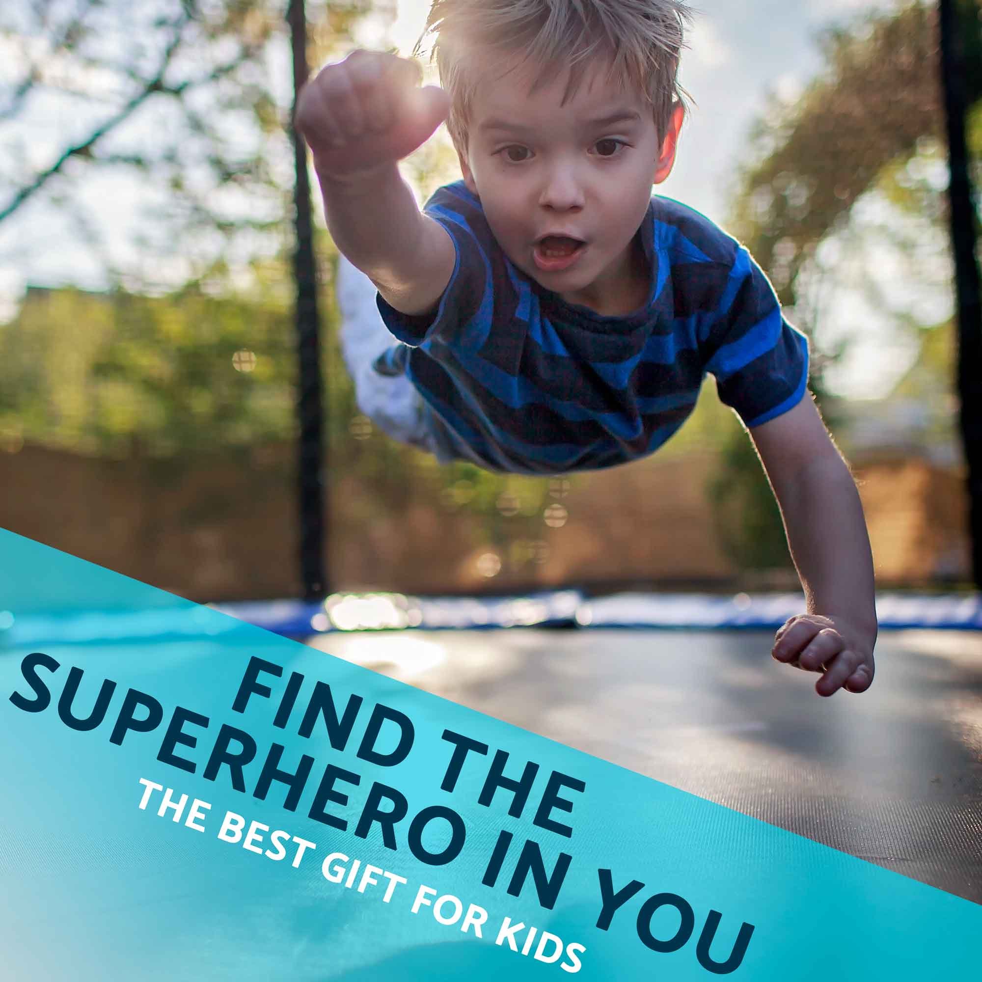 Dellonda DL67 Trampolines Action shot - superhero