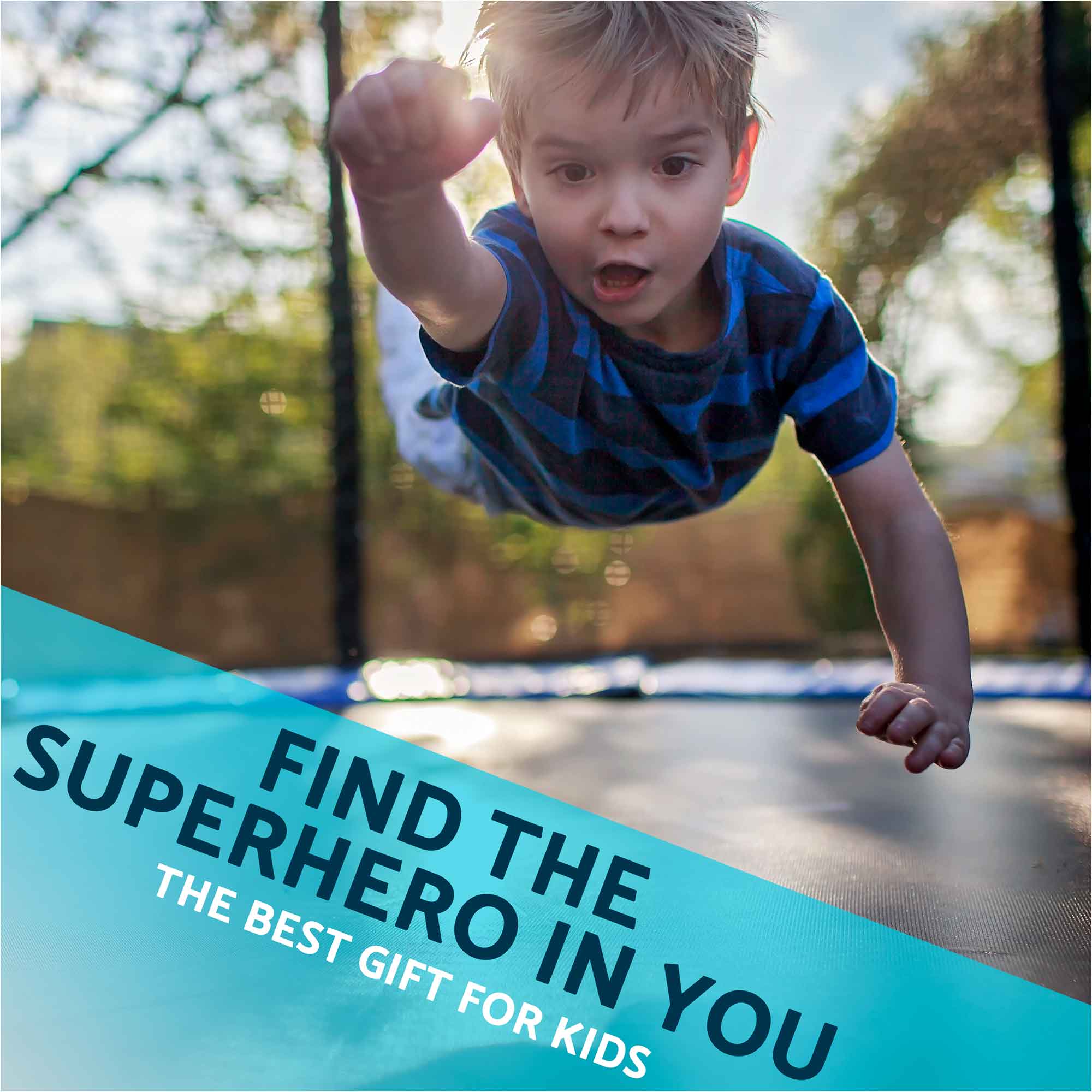 Dellonda DL69 Trampolines Action shot - superhero