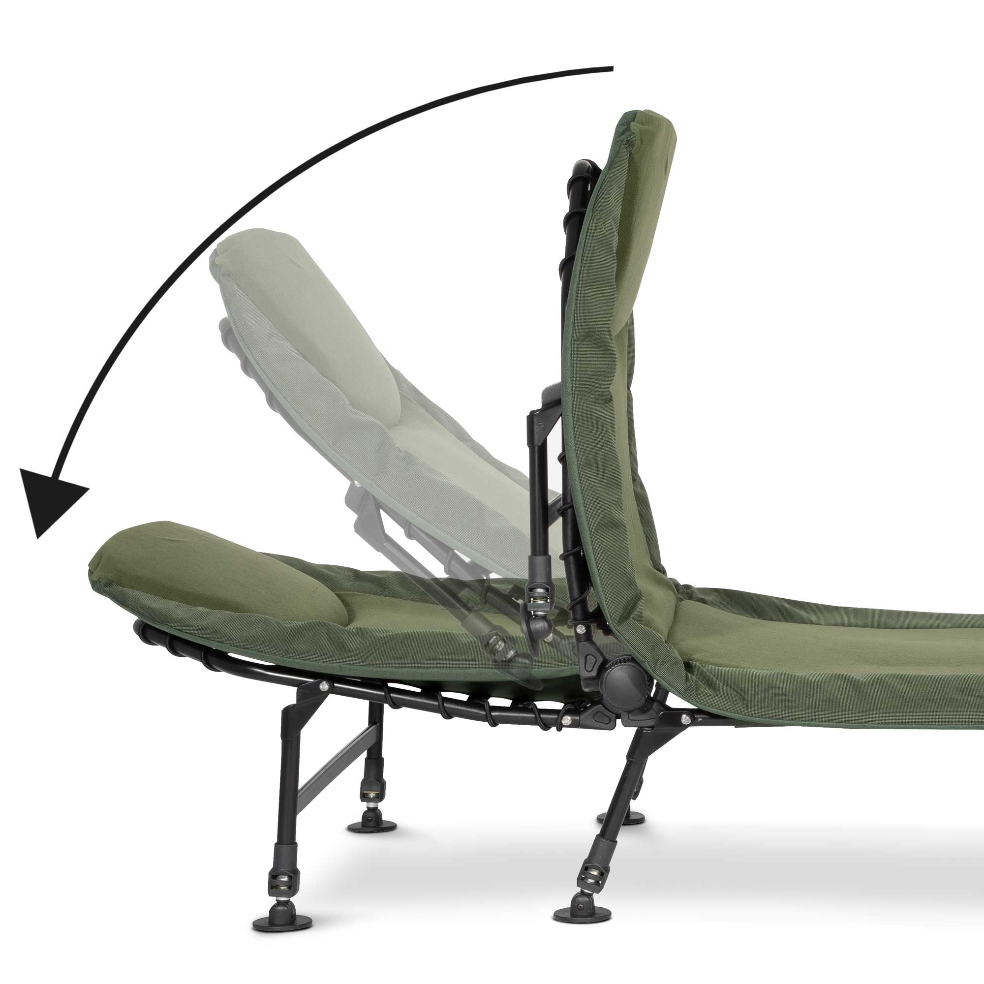 Dellonda DL78 Fishing Chair Action shot - recline