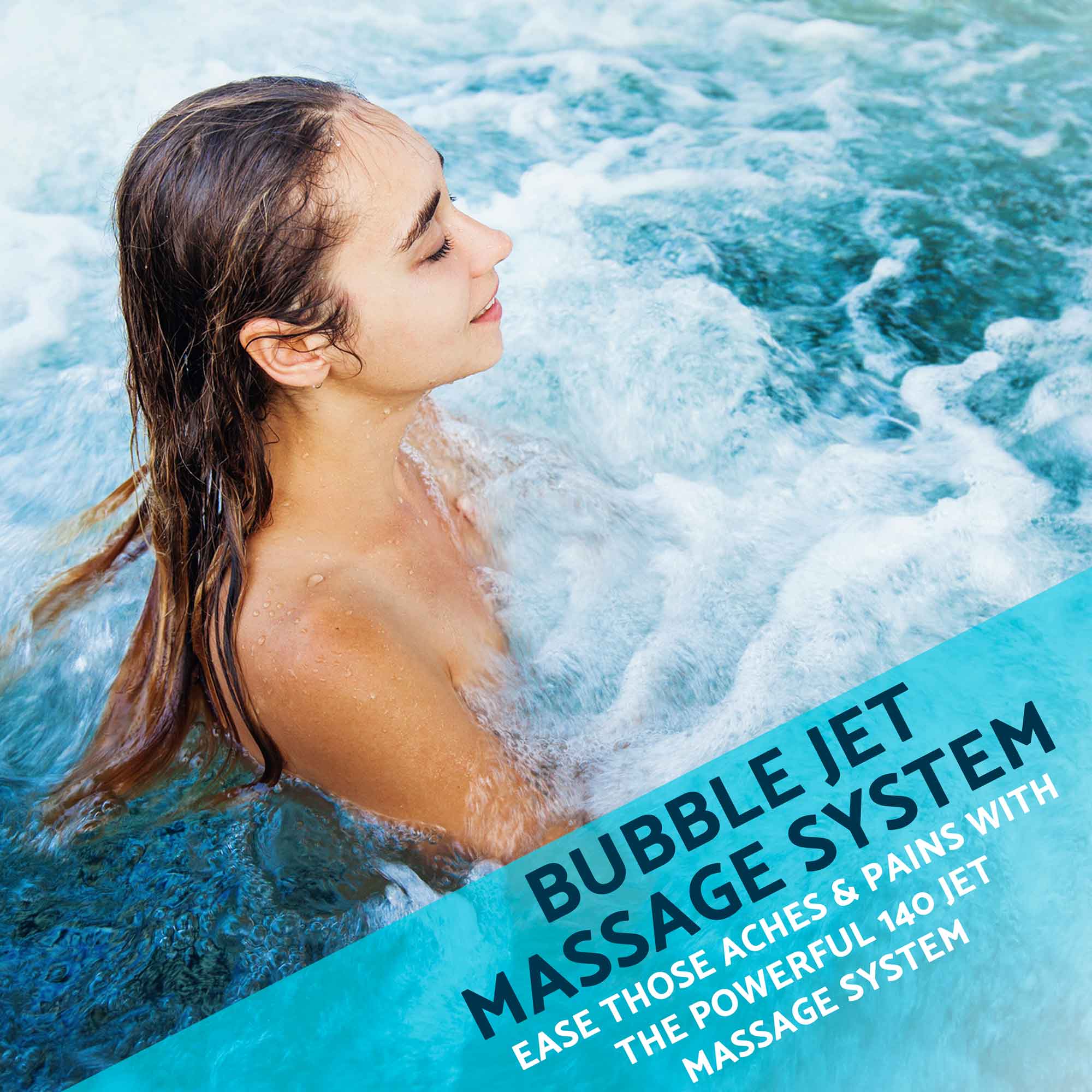 Dellonda DL90 Hot Tubs Action shot - massage - jet - system