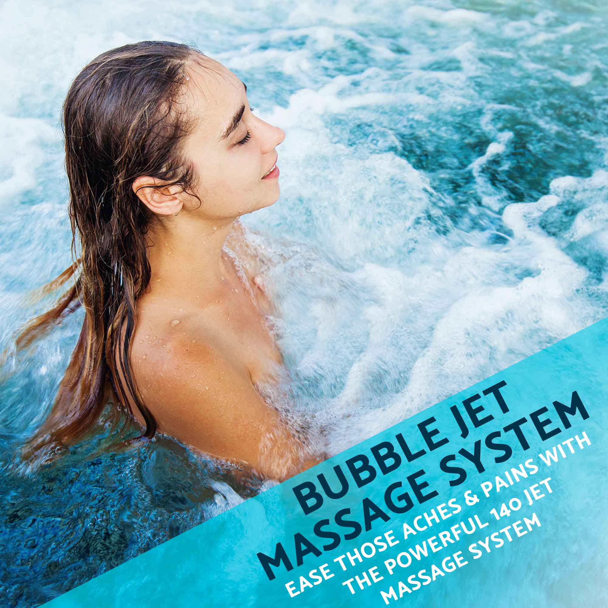 Dellonda DL91 Hot Tubs Action shot - massage - jet - system